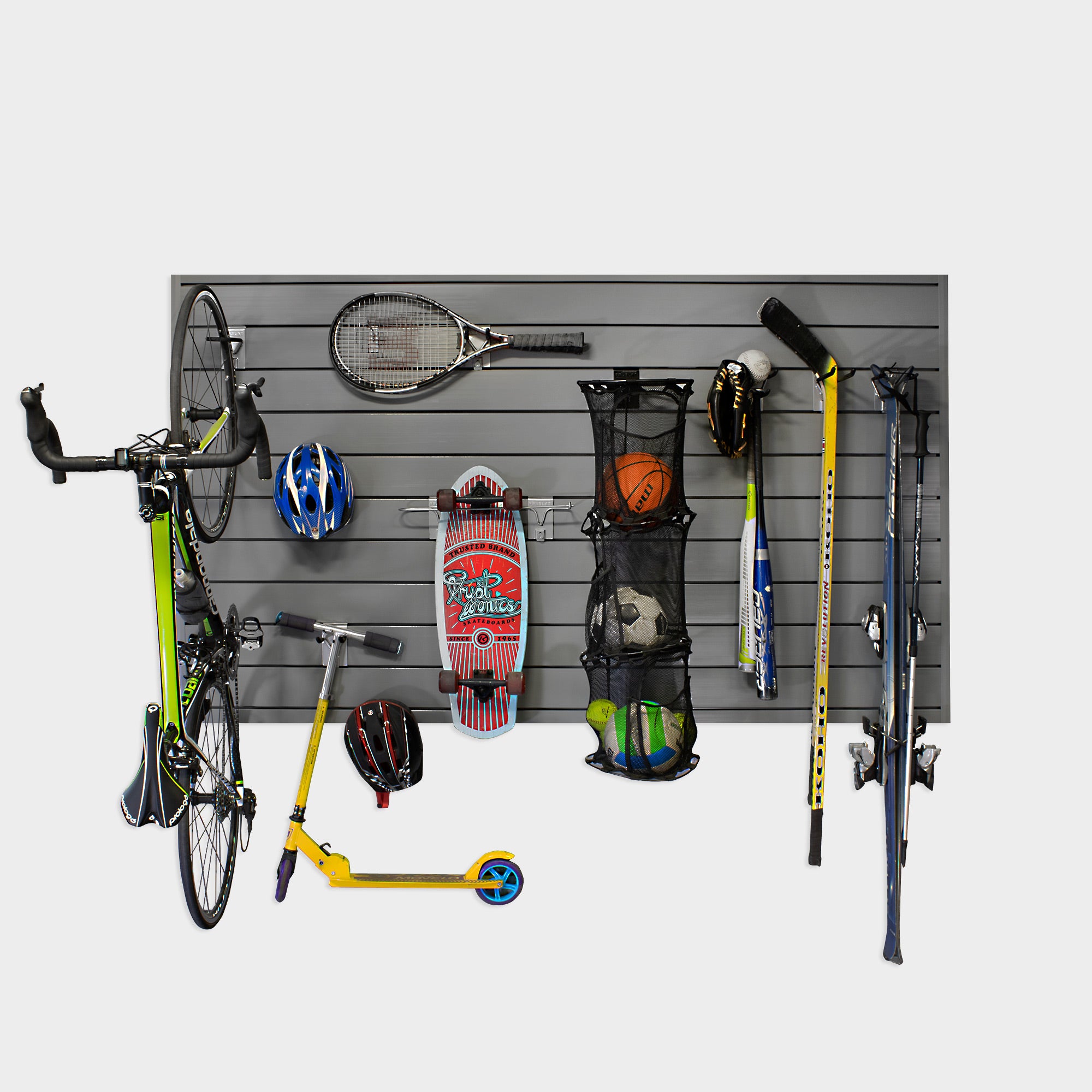 4 ft. x 8 ft. PVC Slatwall Panel - 4 Pack (128 sq ft) - Retail Store Display, Garage Organization & Wall Storage Solution