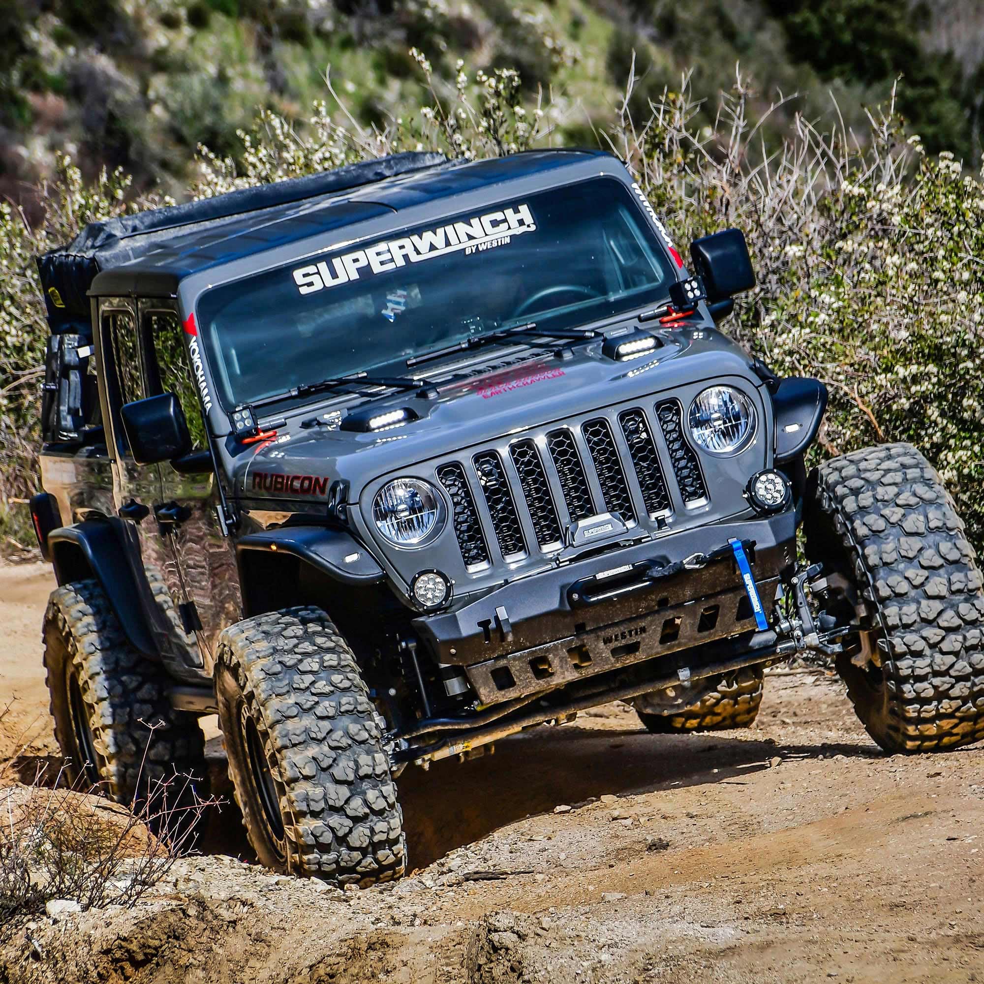 Westin 62-41115 LED Hood Scoops for 2018-2025 Jeep Wrangler JL & Gladiator - Compatible with 2-Door/4-Door Models (Excludes Sport, Sport S, Sahara, Overland, North Edition) - Off-Road Lighting Upgrade for Enhanced Visibility & Style