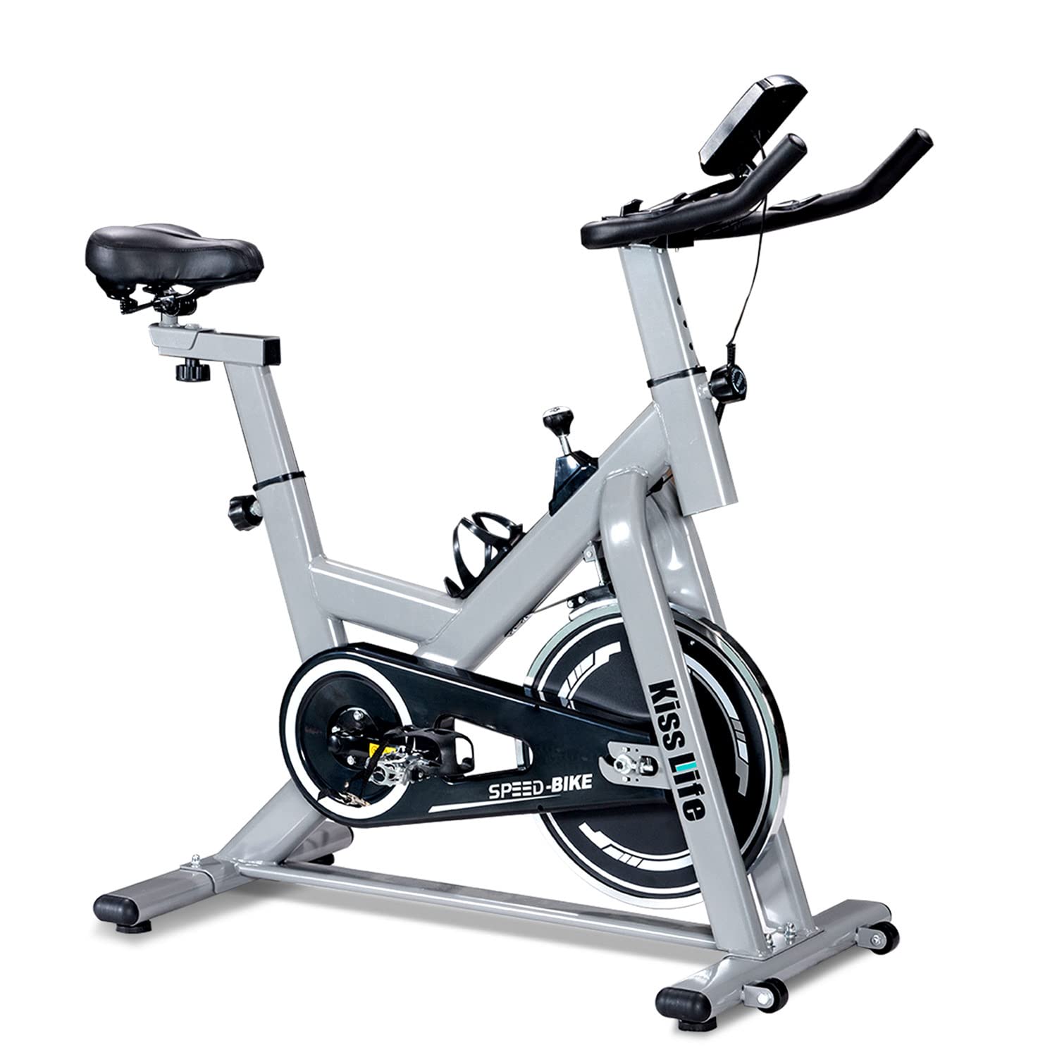 Premium Indoor Cycling Bike for Home Workouts - Silent Belt Drive Stationary Exercise Bike with LCD Monitor & iPad Holder - Comfortable Seat for Cardio Training, Perfect for Home Gym & Fitness Enthusiasts