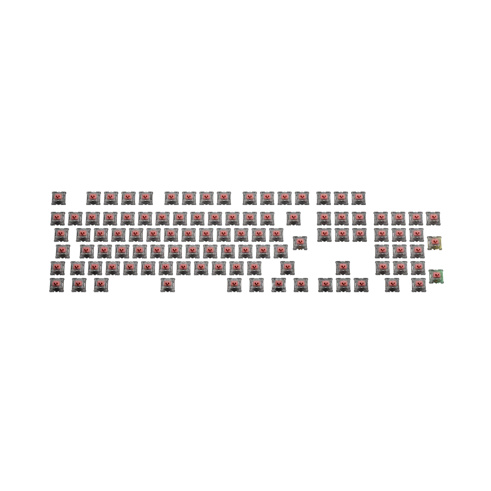 Glorious Fox Ultralight MX 100 ISO Mechanical Keyboard Switches - Smooth Linear Gaming Switches for Esports, Typing & Custom Keyboards (Pack of 100)