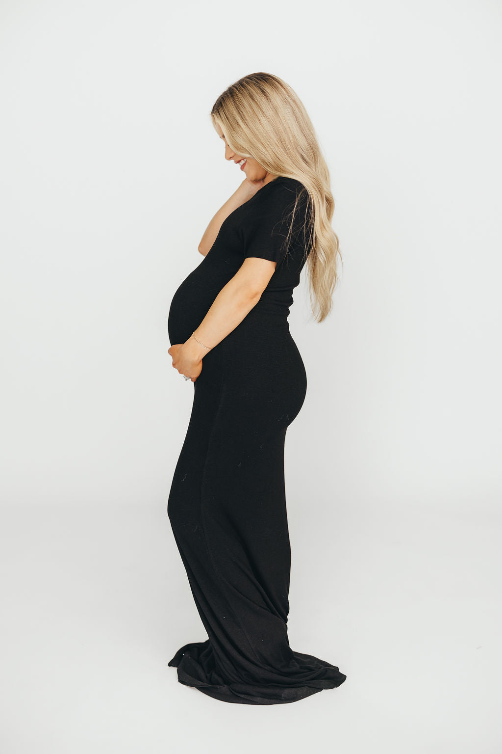 The Charlie Ribbed Maxi Dress in Black - Elegant Long Sleeve Bodycon Dress for Women | Perfect for Parties, Weddings & Evening Events