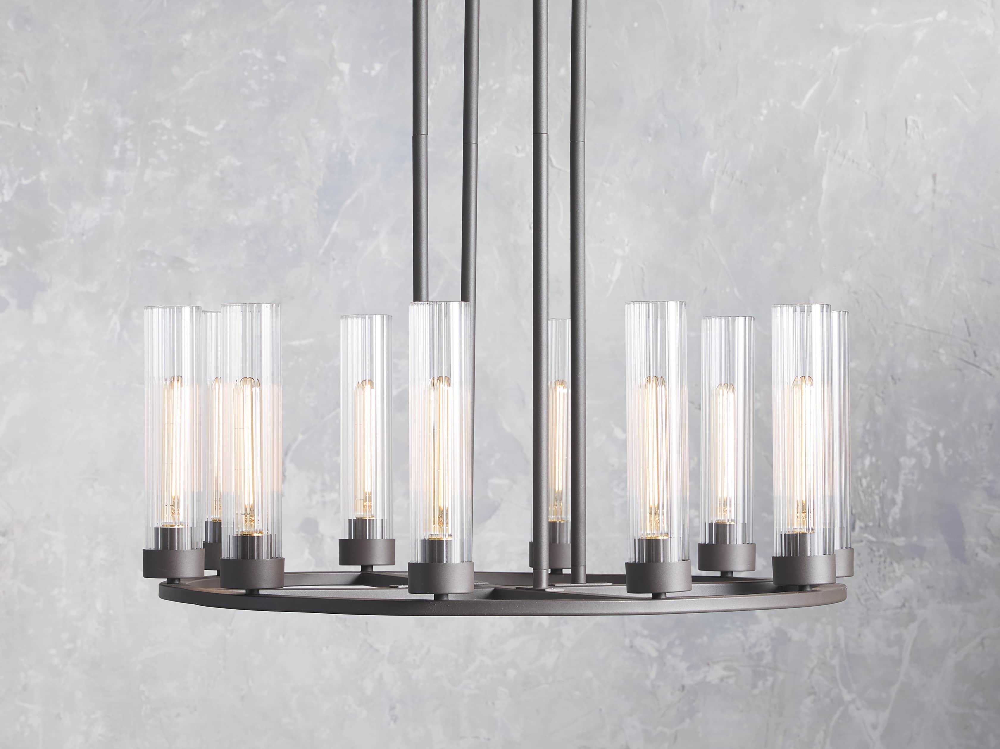 Andreas Round Chandelier - Modern Crystal Ceiling Light Fixture for Dining Room, Living Room & Bedroom | Elegant Lighting for Home Decor & Interior Design
