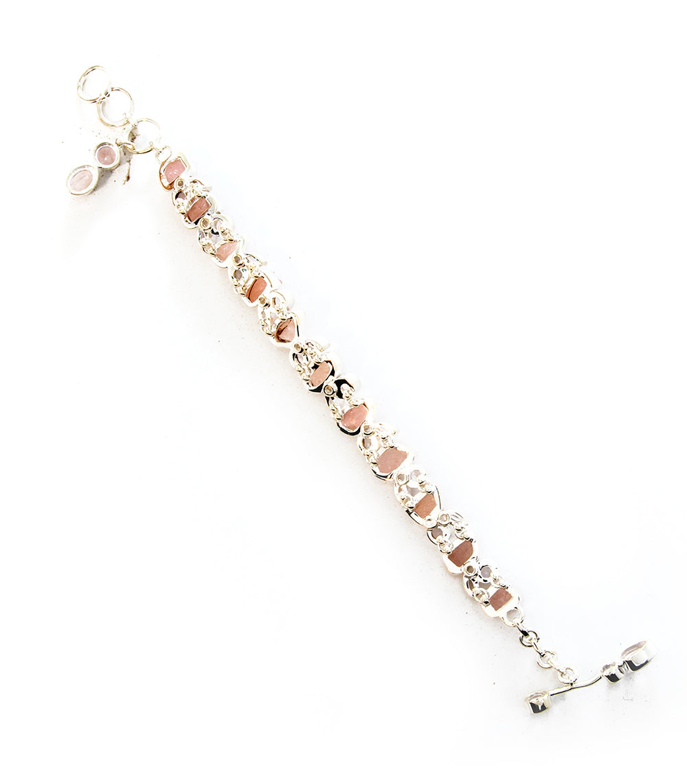 Rose Quartz & Morganite Bracelet for Women - Healing Crystal Jewelry for Love & Positive Energy - Perfect for Meditation, Yoga & Daily Wear