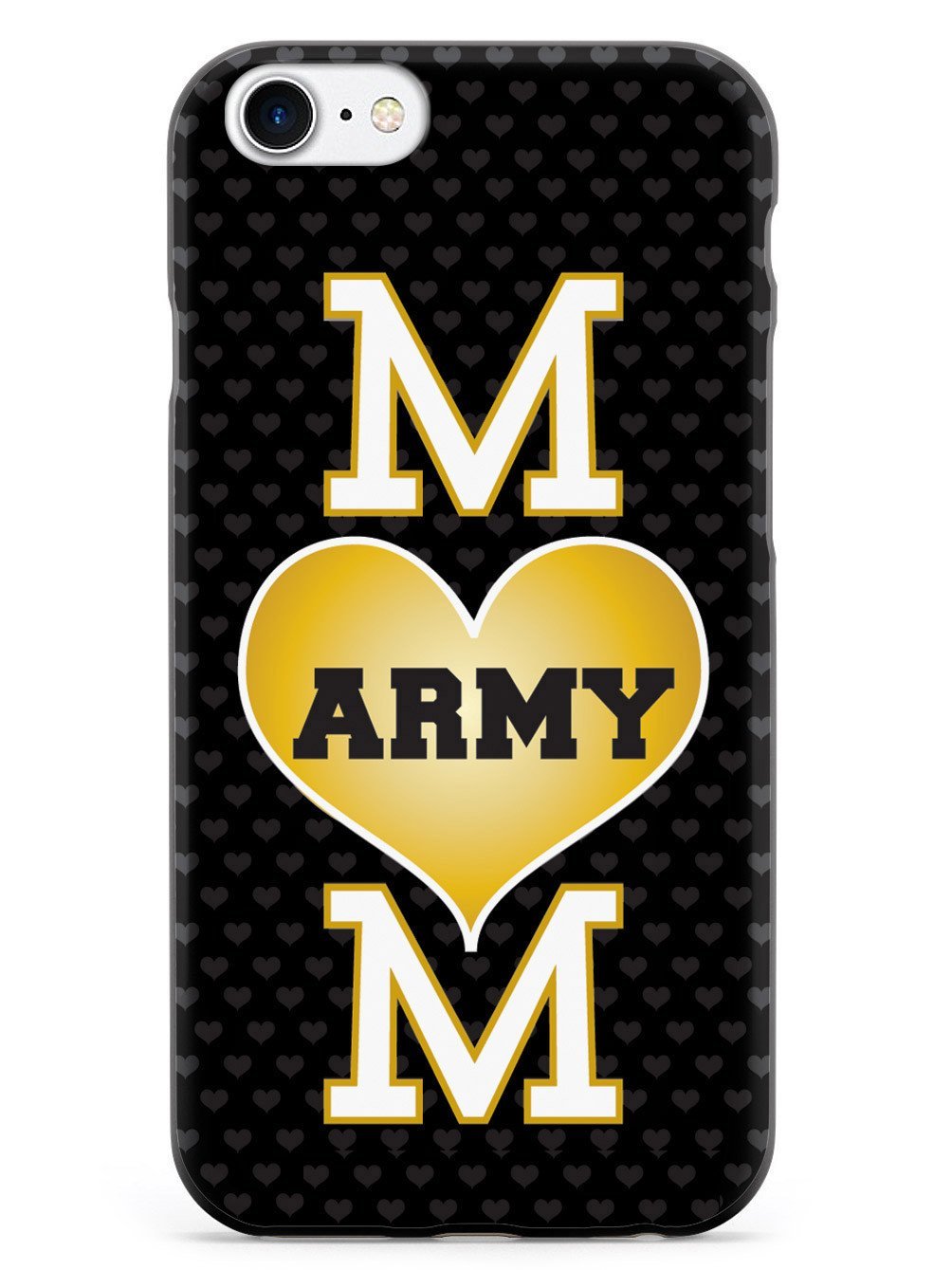 Inspired Cases - Military Army Mom Design 3D Textured Protective Phone Case Compatible with Apple iPhone 8 - Shockproof & Slim Cover for Daily Use, Work, Travel