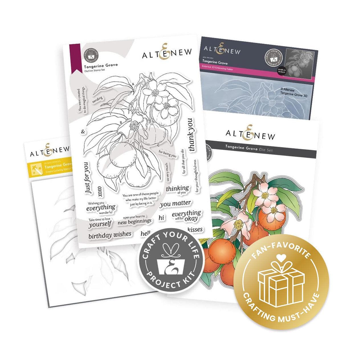 DIY Craft Your Life Project Kit: Tangerine Grove - Creative Art & Craft Supplies for Home Decor, Scrapbooking & Gift Making
