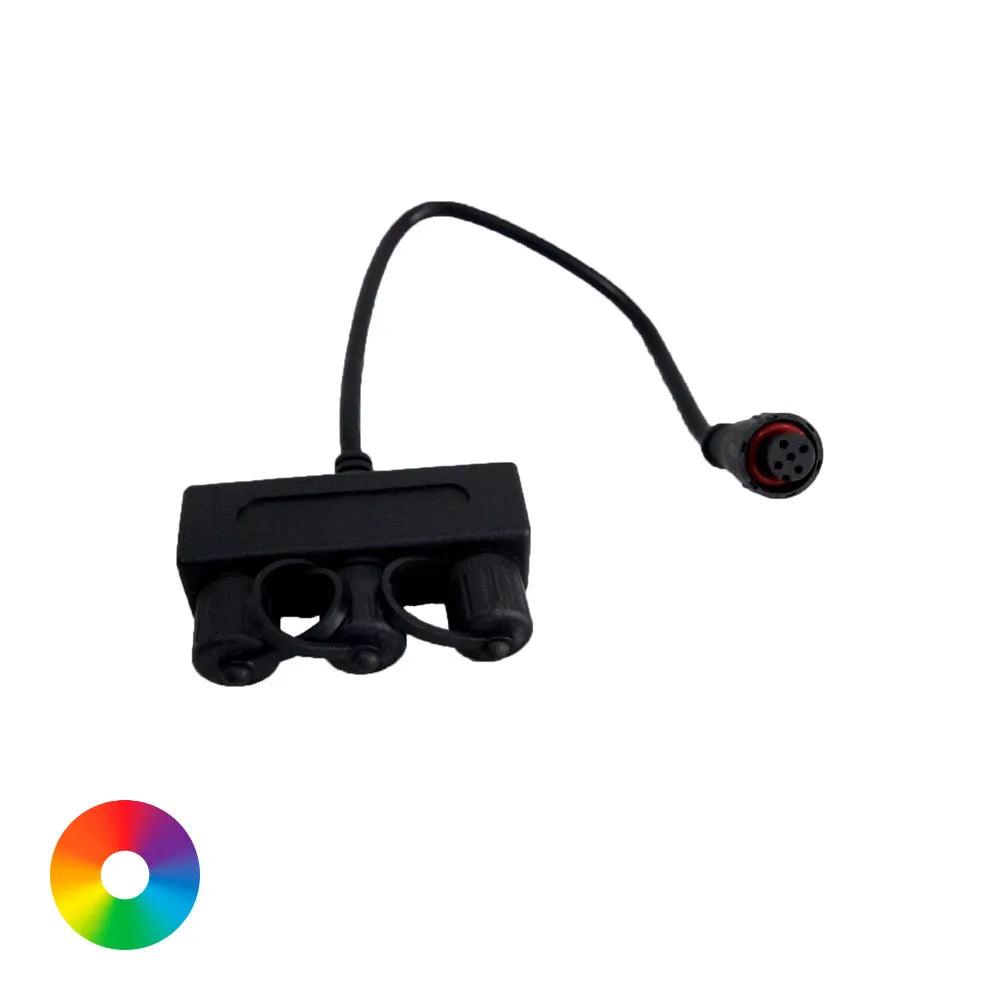 3-Way Color Changing LED Light Splitter - RGB Multi-Color Adapter for PC, Gaming & Home Decor - Perfect for Room Lighting, Computer Setup & Party Decorations