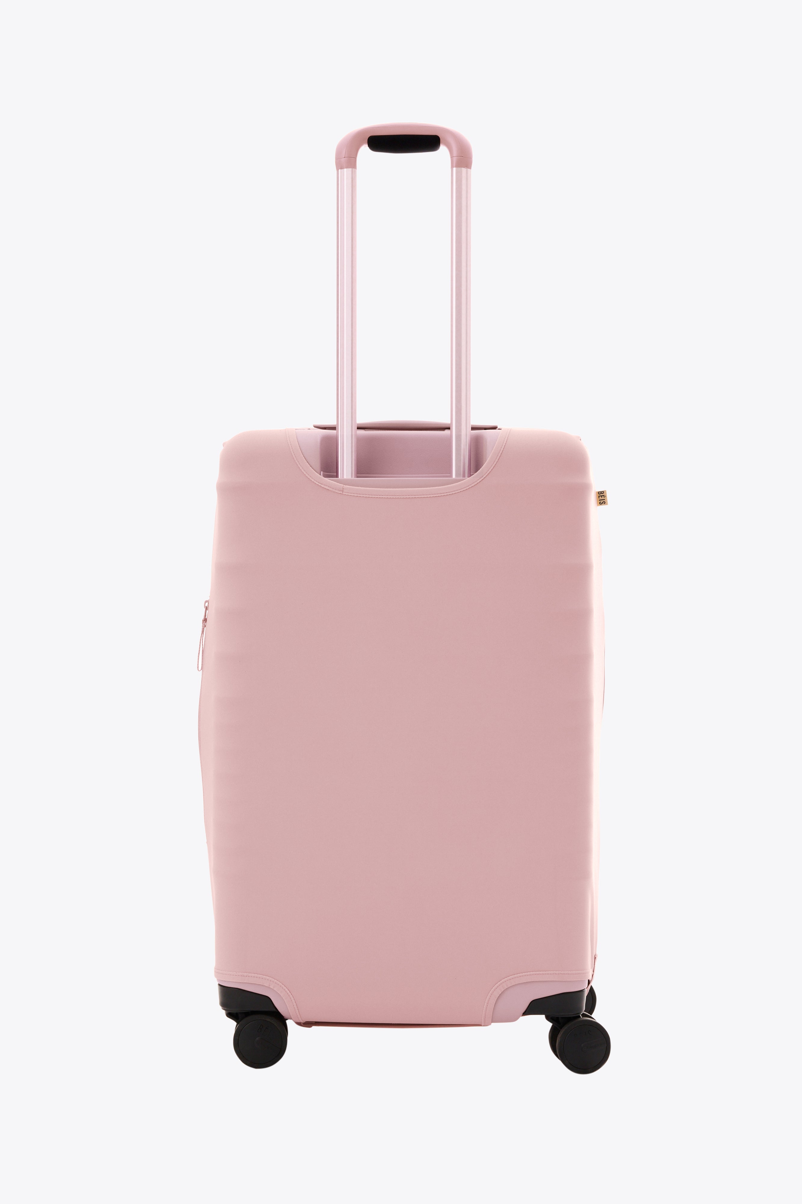 Atlas Pink Medium Check-In Luggage Cover - Waterproof & Durable Suitcase Protector for Travel, Airplane, and Vacation Use