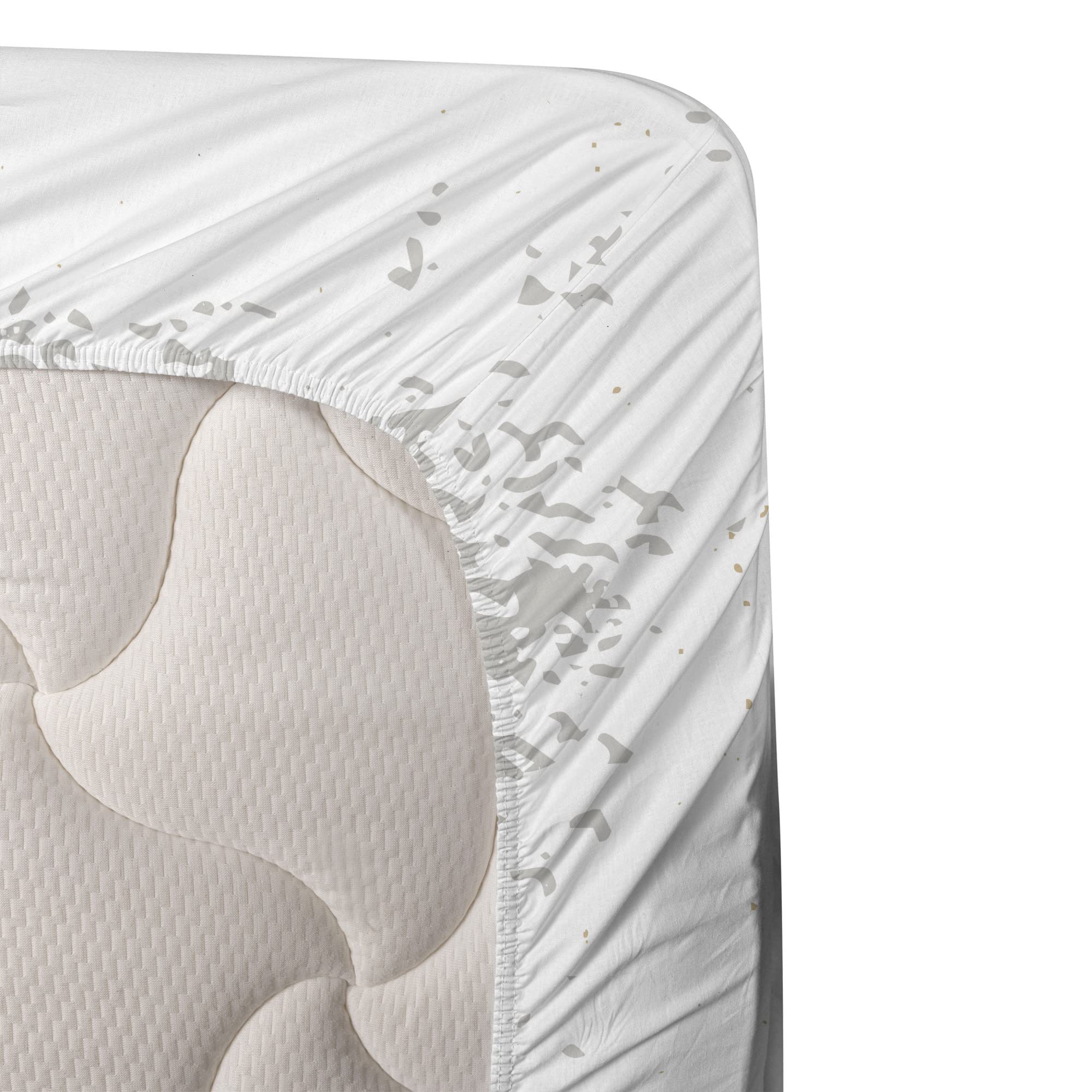 Ambesonne 4-Piece Yoga Sheet Set - King Size Fitted & Flat Sheet with Pillowcases, Orange Black White Lotus Pose Design | Perfect for Meditation Rooms, Yoga Studios & Boho Bedroom Decor