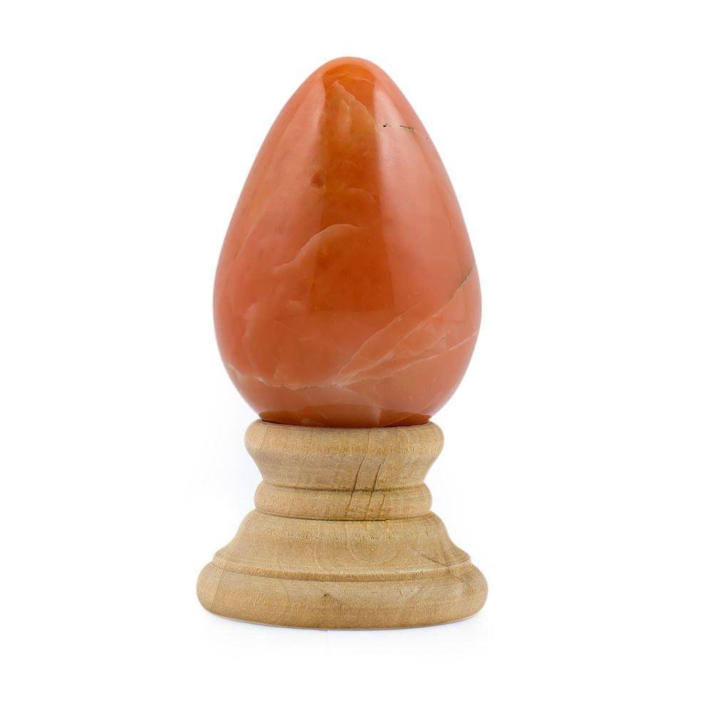 Best Pysanky Red Aventurine Polished Stone Egg - Handmade Ukrainian Easter Egg for Home Decor, Gift Giving & Spiritual Healing