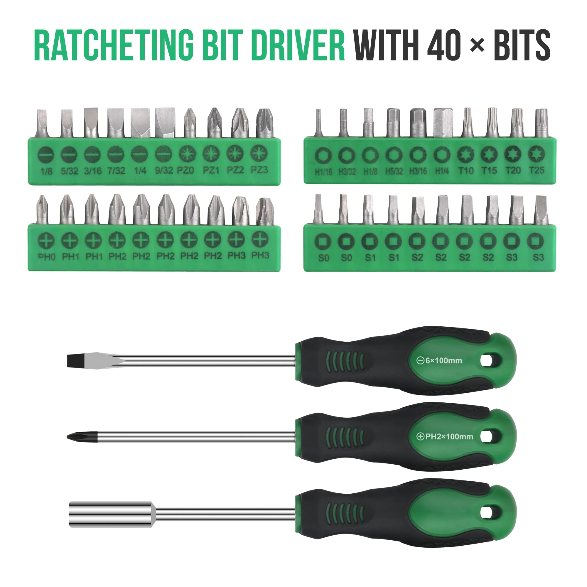232-Piece Home & Auto Repair Tool Kit with Socket Wrench Set - Complete Hand Tools in Storage Case for DIY, Maintenance & Emergency Fixes