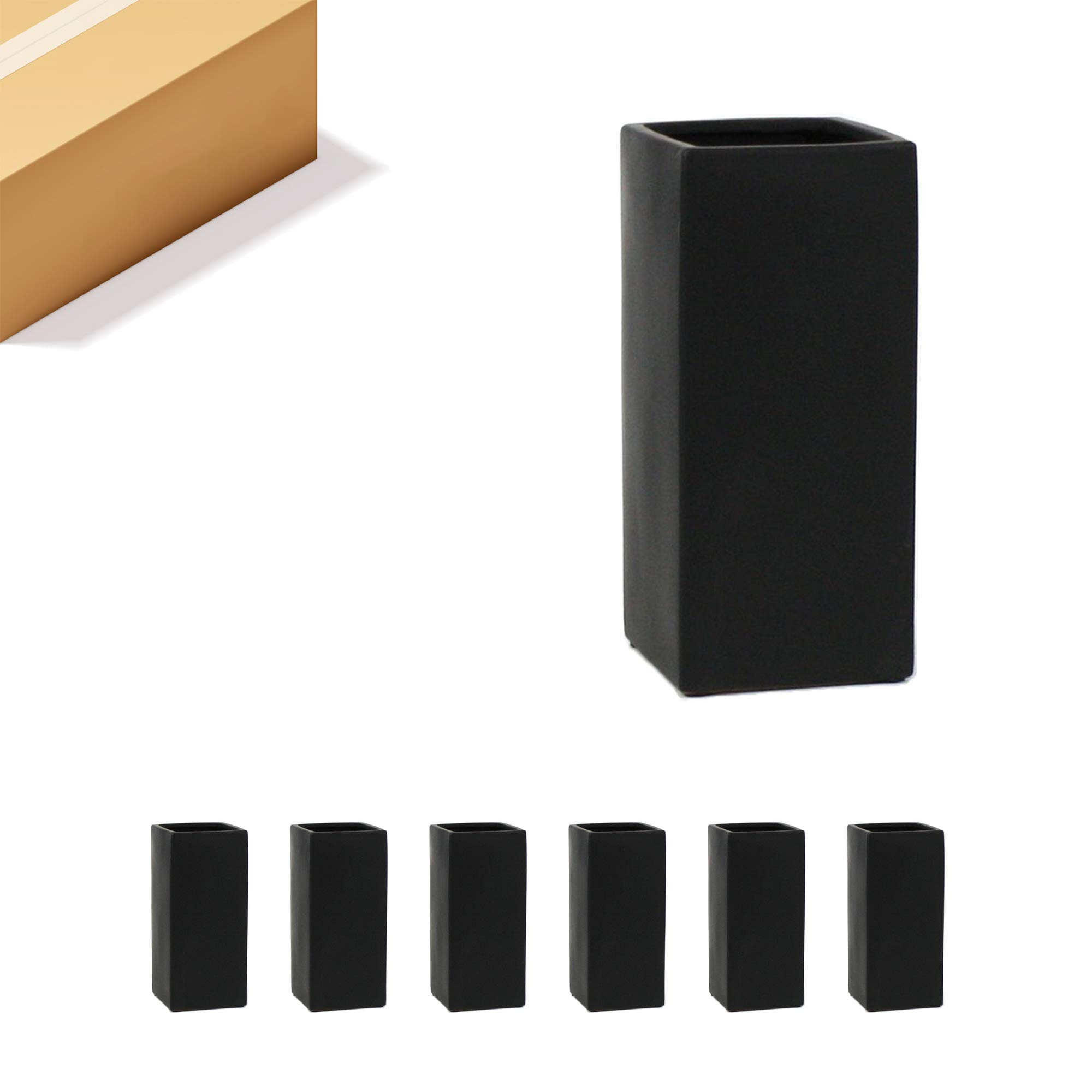 WGV Ceramic Block Vase Set of 6 - 5