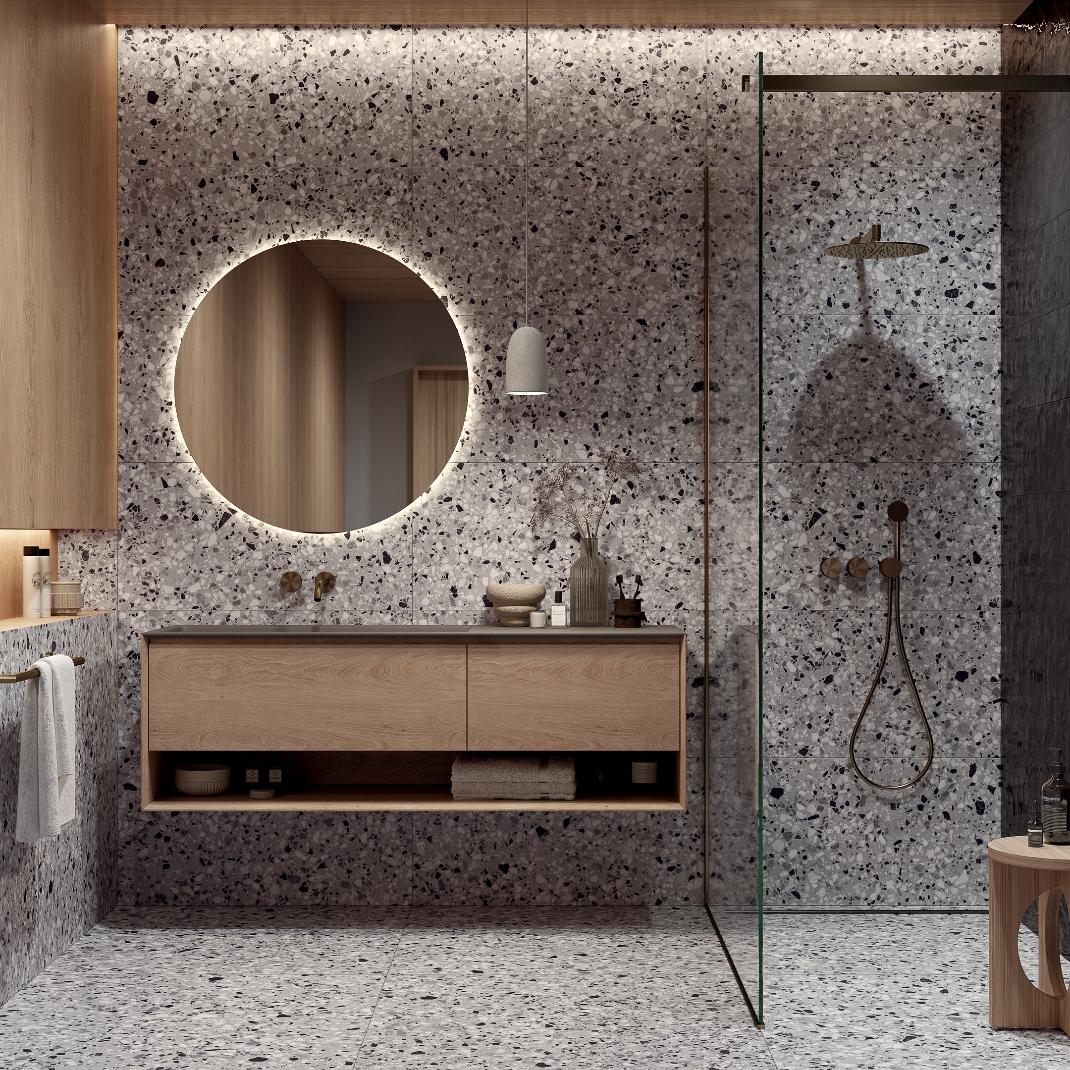 Venexia Grain Terrazzo Look Porcelain Tile - Premium Flooring for Kitchen, Bathroom & Living Room | Durable & Stylish Home Decor