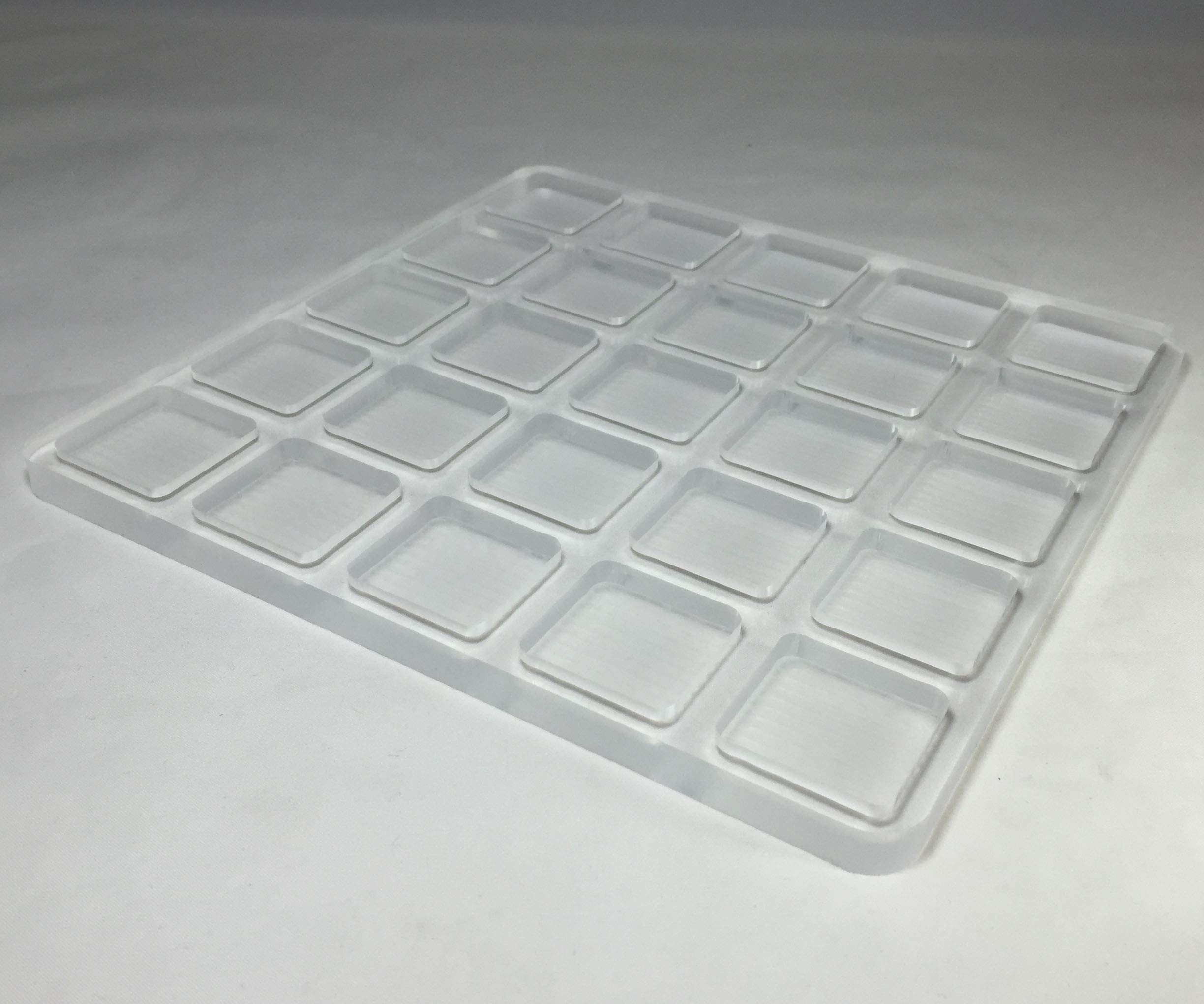 FixtureDisplays® Clear Acrylic Makeup Organizer - Powder & Eyeshadow Bottle Display Stand (Model 1649) - Perfect for Salon, Retail Store & Home Vanity Organization