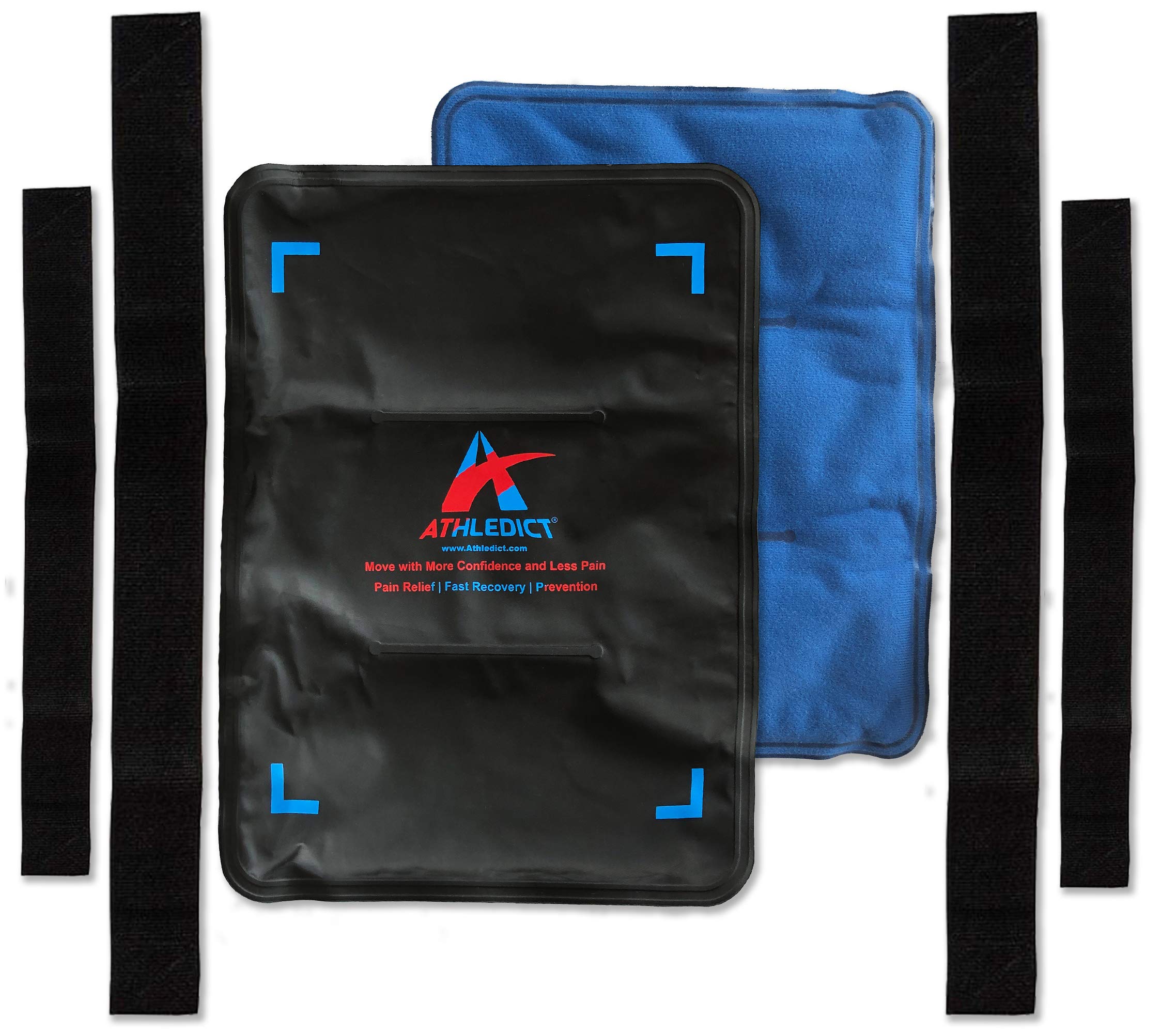 Reusable Hot & Cold Therapy Ice Pack with Adjustable Straps - Large 16x12