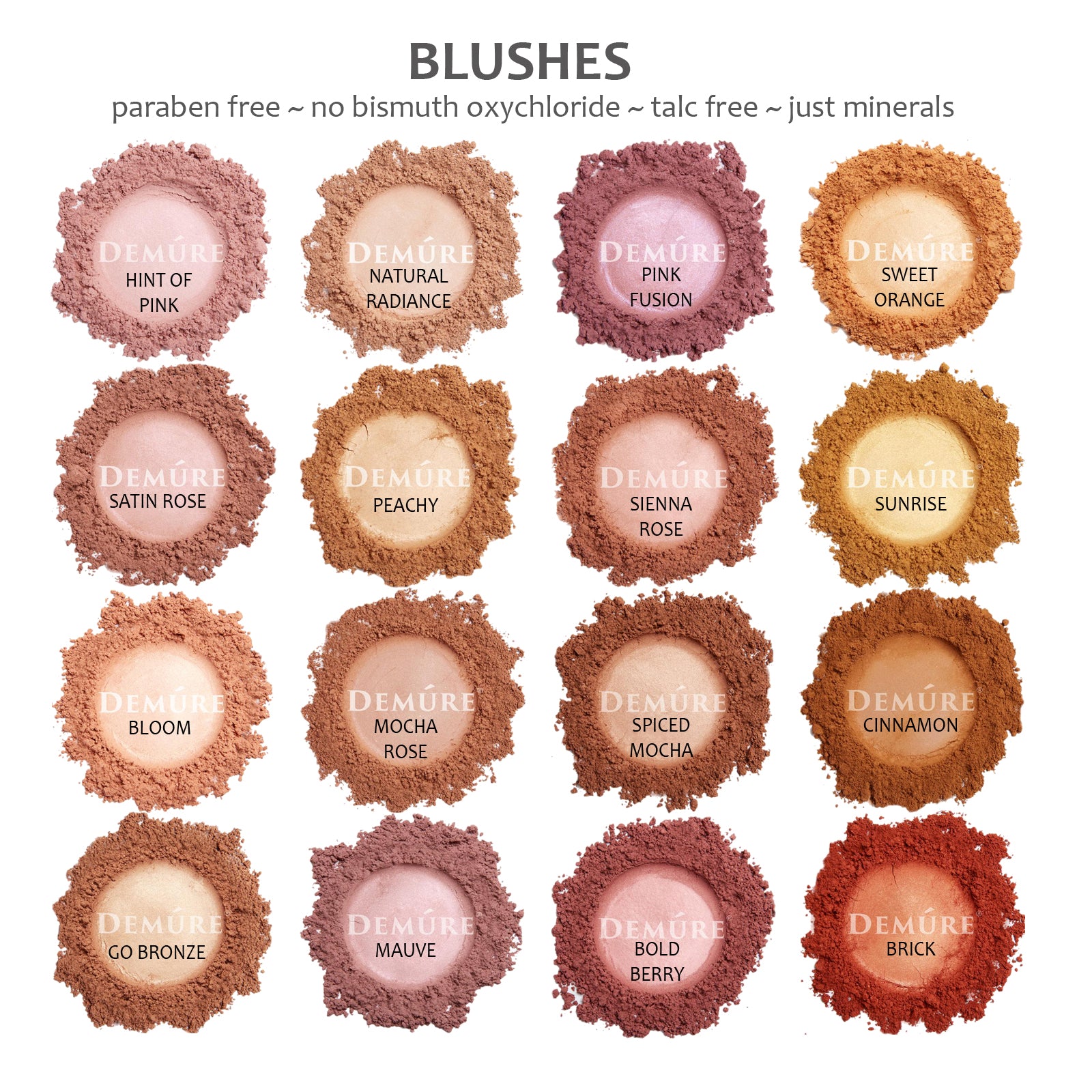 Natural Mineral Blush in Cinnamon Shade - Vegan & Cruelty-Free Powder Blush for Cheeks | Perfect for Everyday Wear & Special Occasions