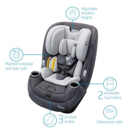 Maxi Cosi Pria All-in-One Convertible Car Seat for Infants & Toddlers | 3-in-1 Rear-Facing, Forward-Facing & Booster | Premium Safety & Comfort | Perfect for Family Travel & Daily Commutes