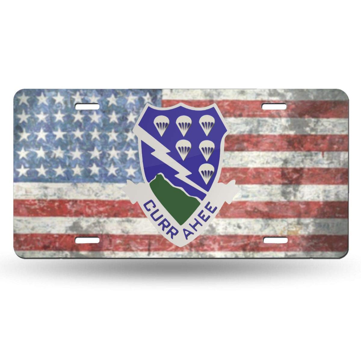 US Army 506th Infantry Regiment Custom Metal License Plate - Personalized Car Decoration - Durable Aluminum Auto Accessory for Military Enthusiasts & Vehicle Customization (Perfect for Trucks, Jeeps, Motorcycles & Show Cars)