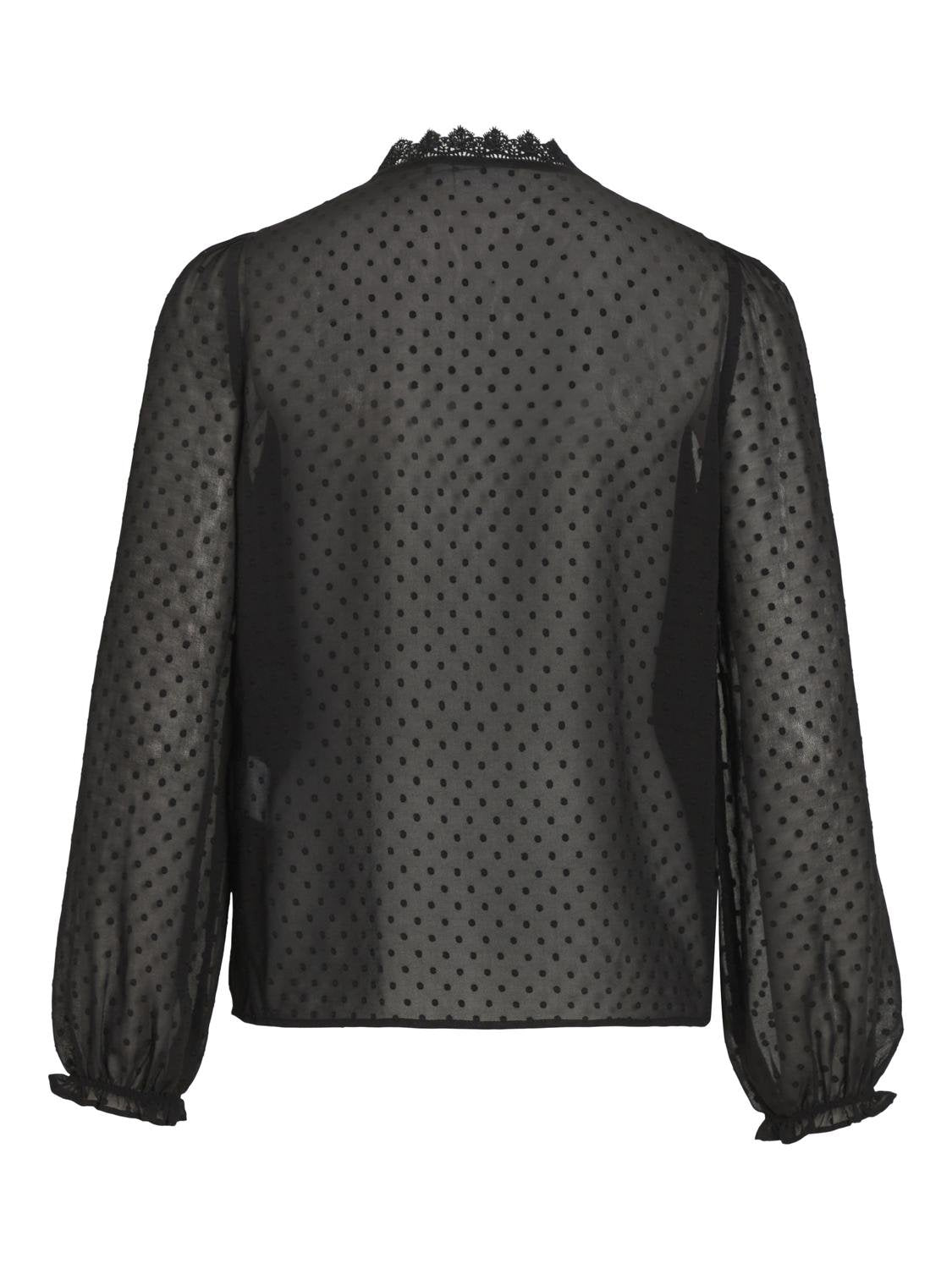 Dobba Women's V Neck Lace Blouse - Elegant Black Lace Top for Casual Wear, Date Night & Special Occasions