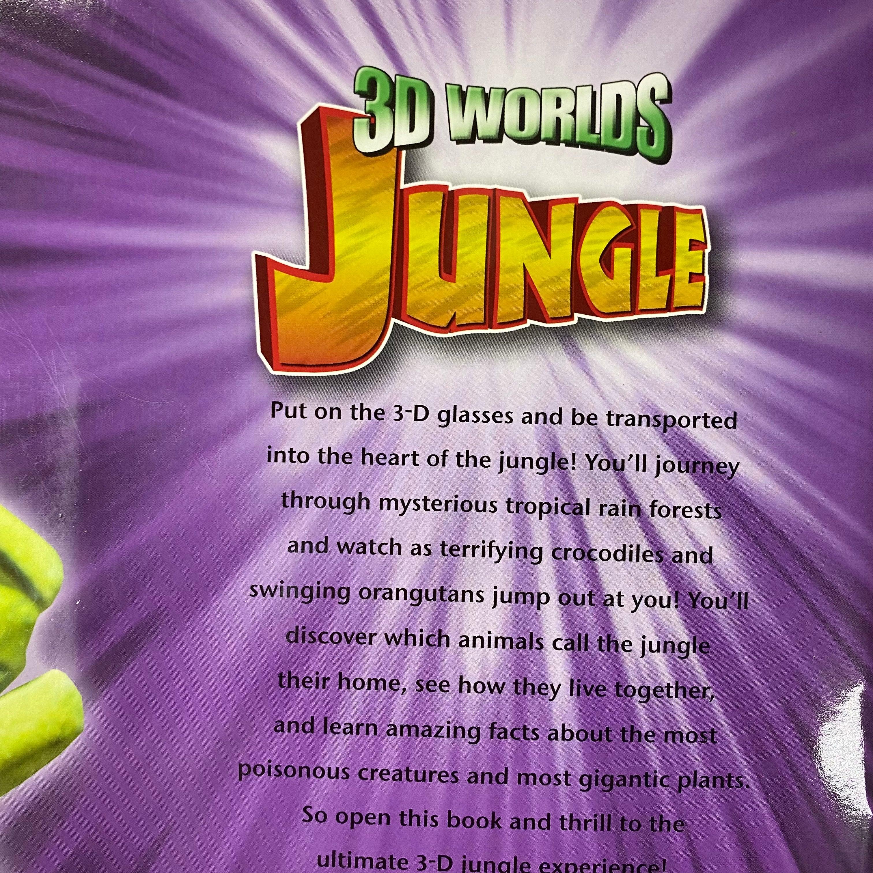3D Worlds Jungle Adventure - Interactive 3D Glasses Included | Explore Virtual Jungle Scenes for Kids & Adults | Perfect for Home Entertainment & Educational Play