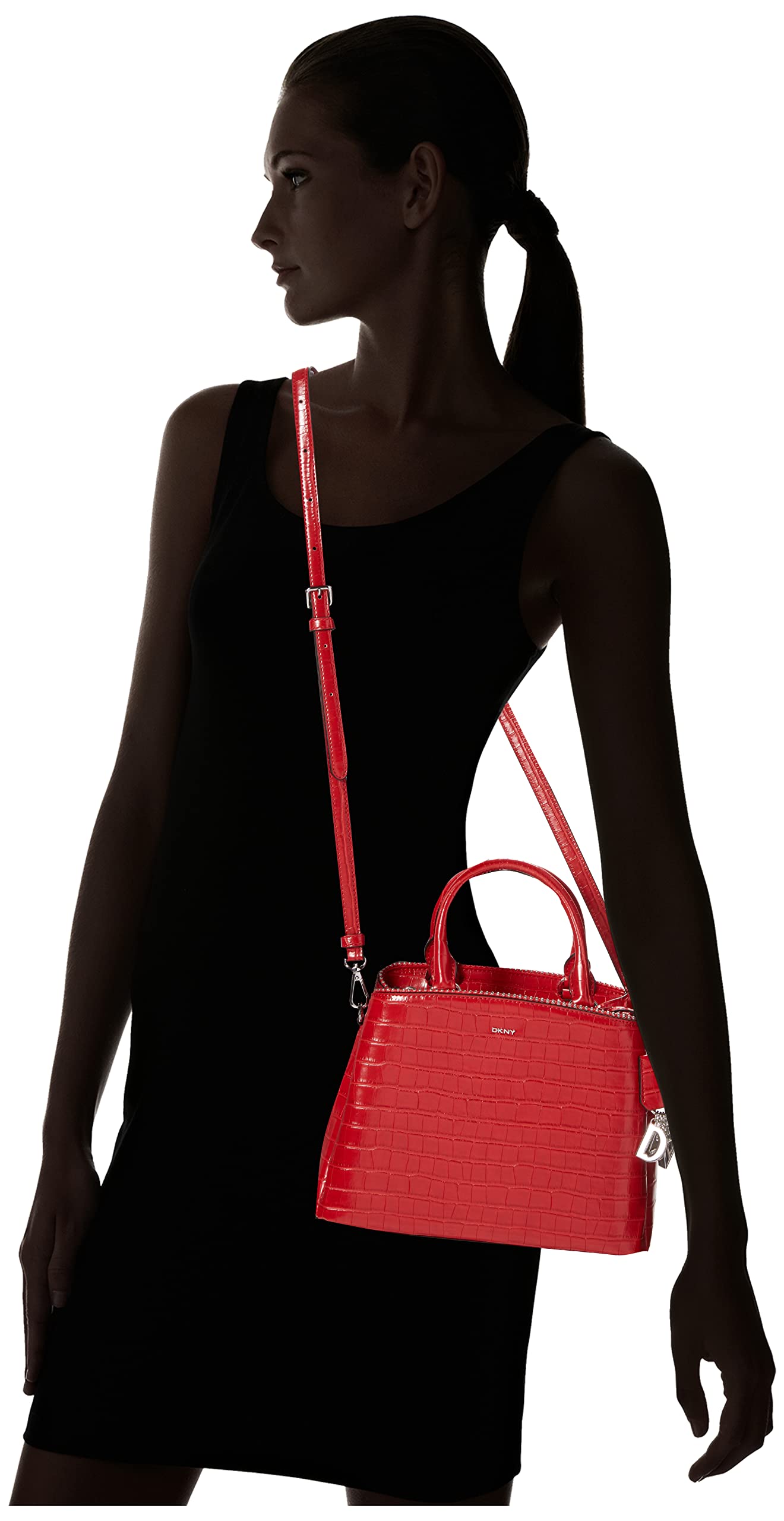 DKNY Paige Medium Satchel Legacy - Stylish Leather Handbag for Women | Perfect for Work, Travel & Everyday Use