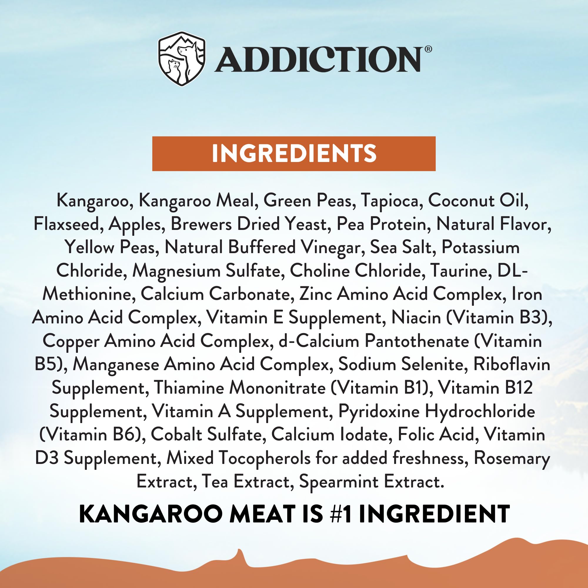Addiction Wild Kangaroo & Apples Grain-Free Dry Dog Food - Limited Ingredient Novel Protein Recipe for Muscle & Weight Management - Hypoallergenic Dog Food for Sensitive Stomachs - Made in New Zealand (20lb) - Perfect for Dogs with Food Allergies & Digestive Issues