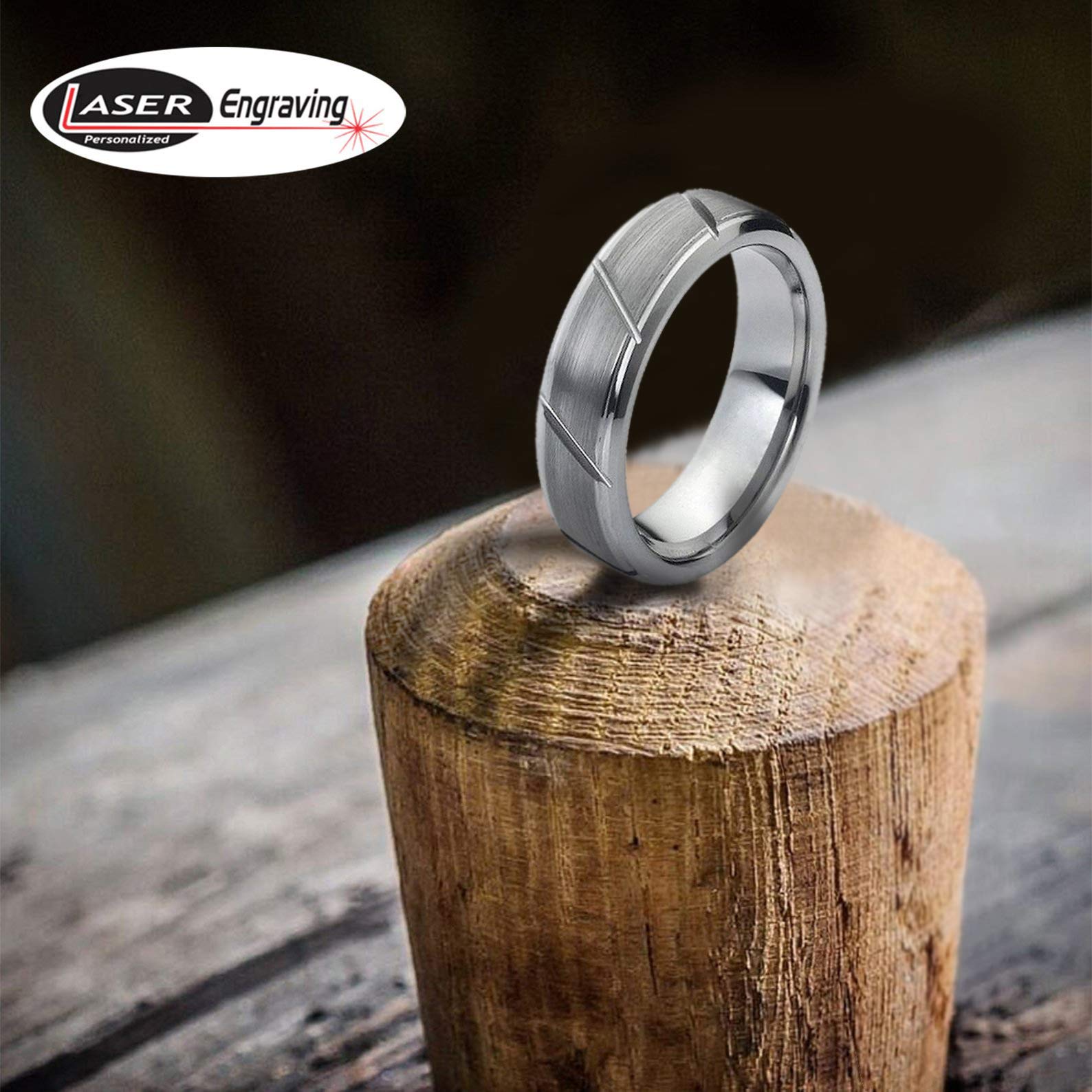 Personalized Tungsten Wedding Rings for Couples - Laser Engraving, 7mm Band for Him & Her, Perfect Anniversary Gift