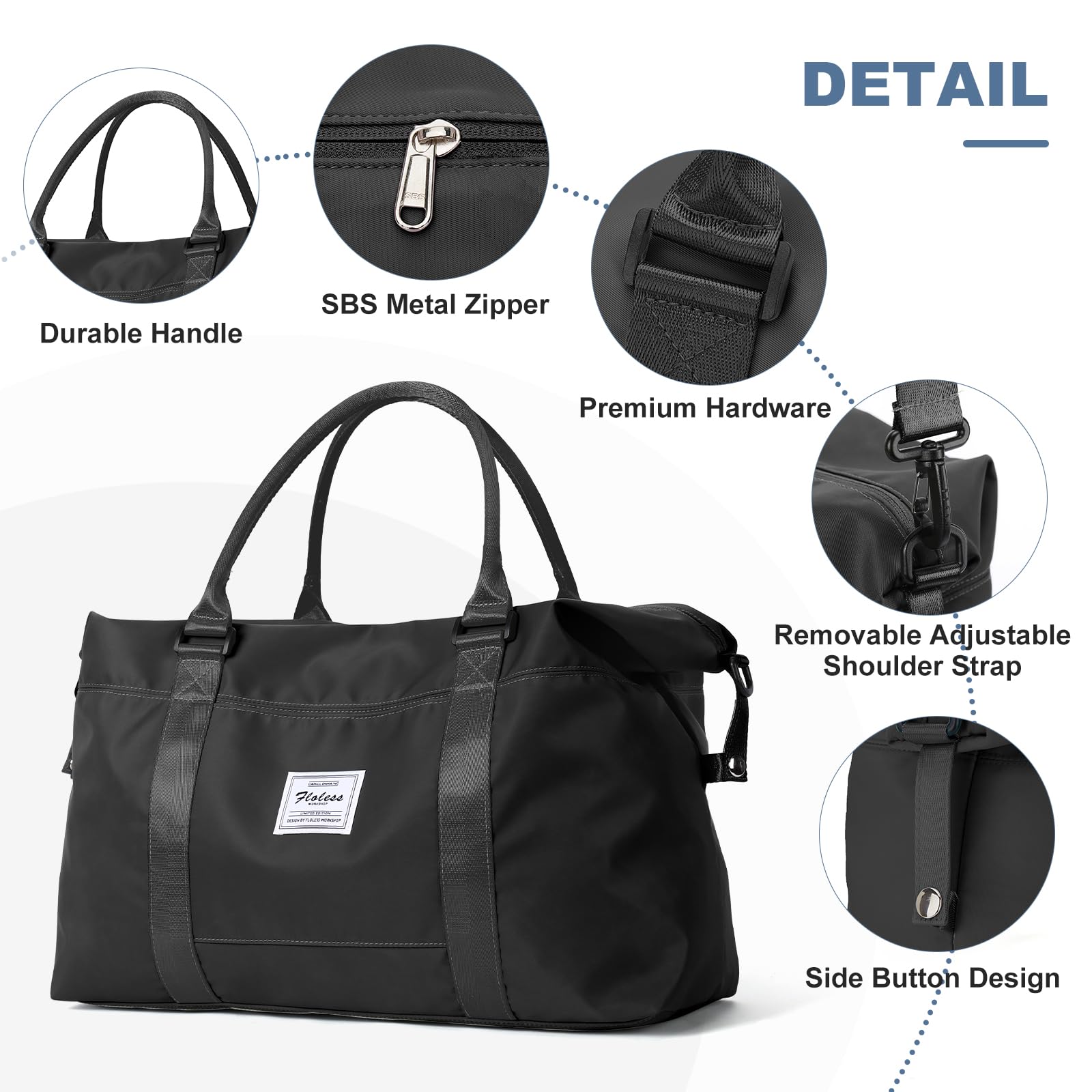 Best Travel Duffel Bag for Women - Lightweight Sports Tote Gym Bag & Shoulder Weekender Overnight Bag - Perfect for Workouts, Weekend Getaways and Business Trips