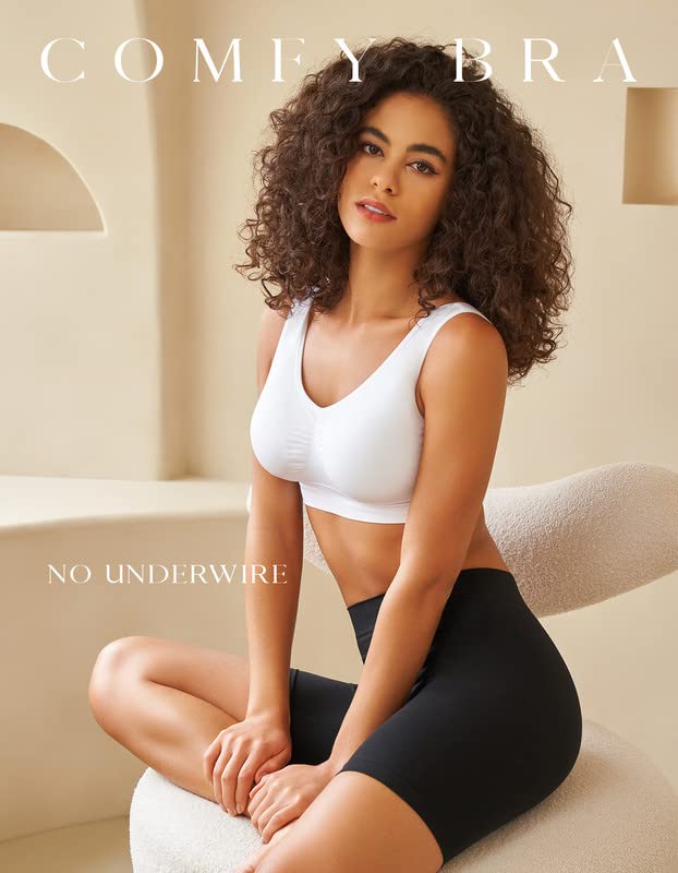Best Women's Sports Bras 3 Pack - Seamless Stretchy Yoga Bras for Running, Gym & Workout - Comfortable Support for Active Women