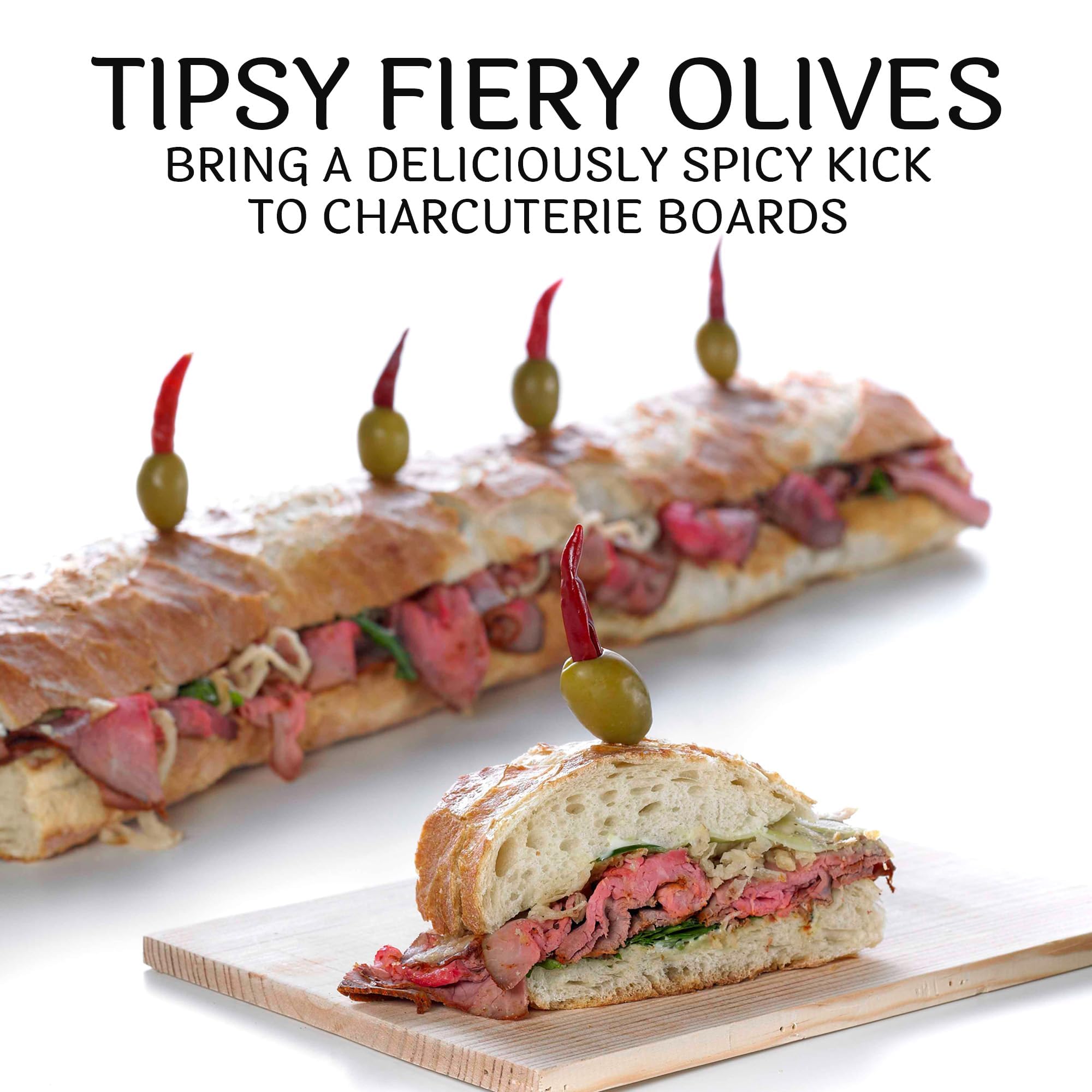 Premium Sable & Rosenfeld Tipsy Fiery Olives - Jumbo Green Olives Stuffed with Spicy Turkish Peppers - Perfect Vodka-Infused Cocktail Olives for Bloody Mary & Martini Garnish - Gourmet Bar Snacks & Party Appetizers - 5oz (Pack of 3) - Ideal for Home Entertaining, Cocktail Parties & Holiday Gatherings