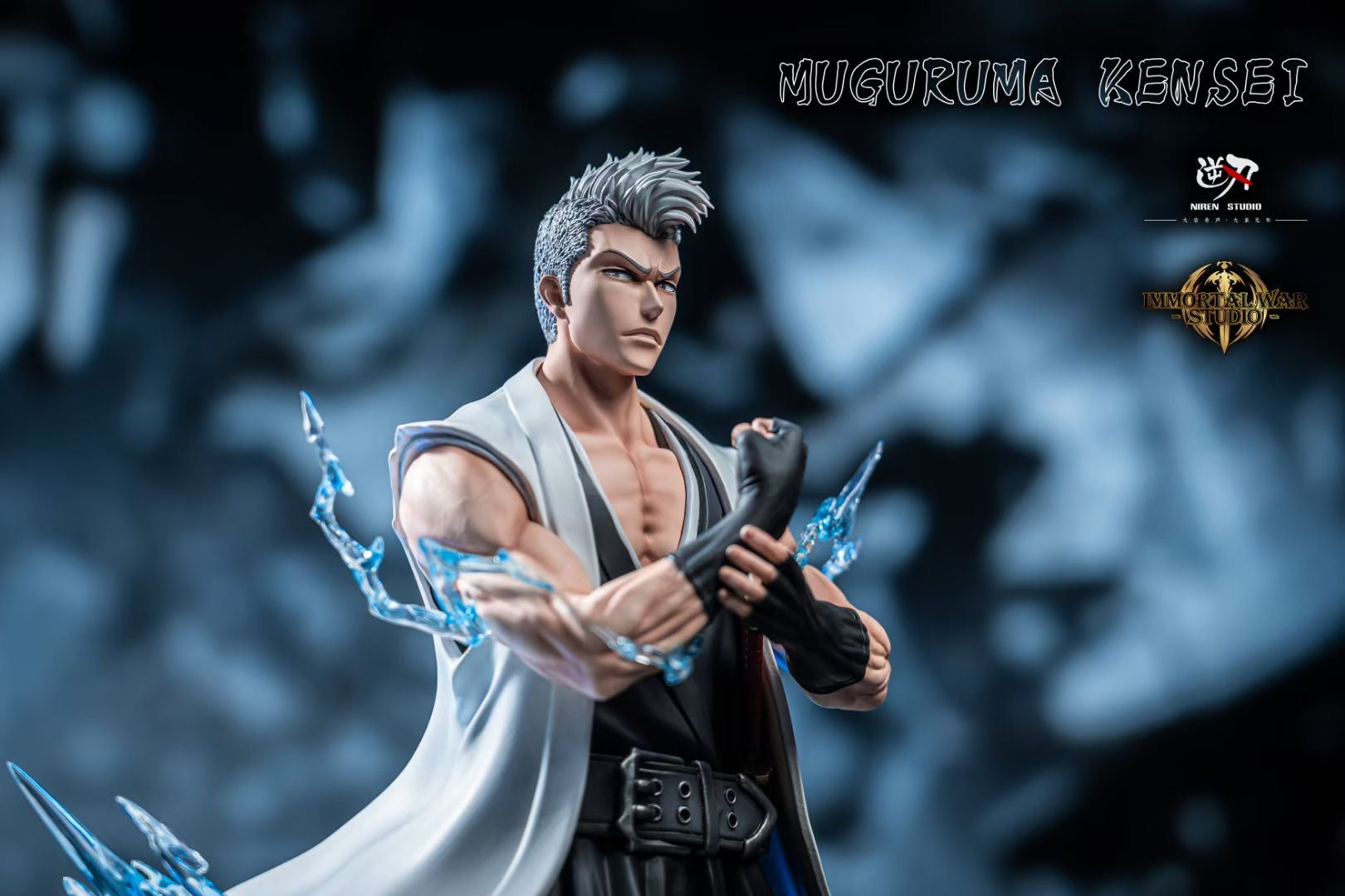 Niren x IW Studio Kensei Muguruma Anime Figure - Bleach Six Chariots Fist West Collectible for Fans | Perfect for Display, Anime Collections, and Gift Giving