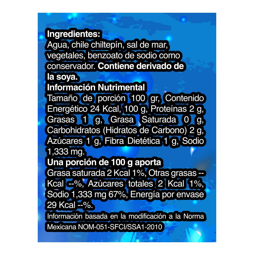 Chiltepín La Mitotera Hot Sauce 5L (169.07 Fl Oz) | Authentic Mexican Spicy Sauce for Seafood, Tacos & Snacks | Fresh Harvest | Perfect for BBQ, Party Dips & Home Cooking