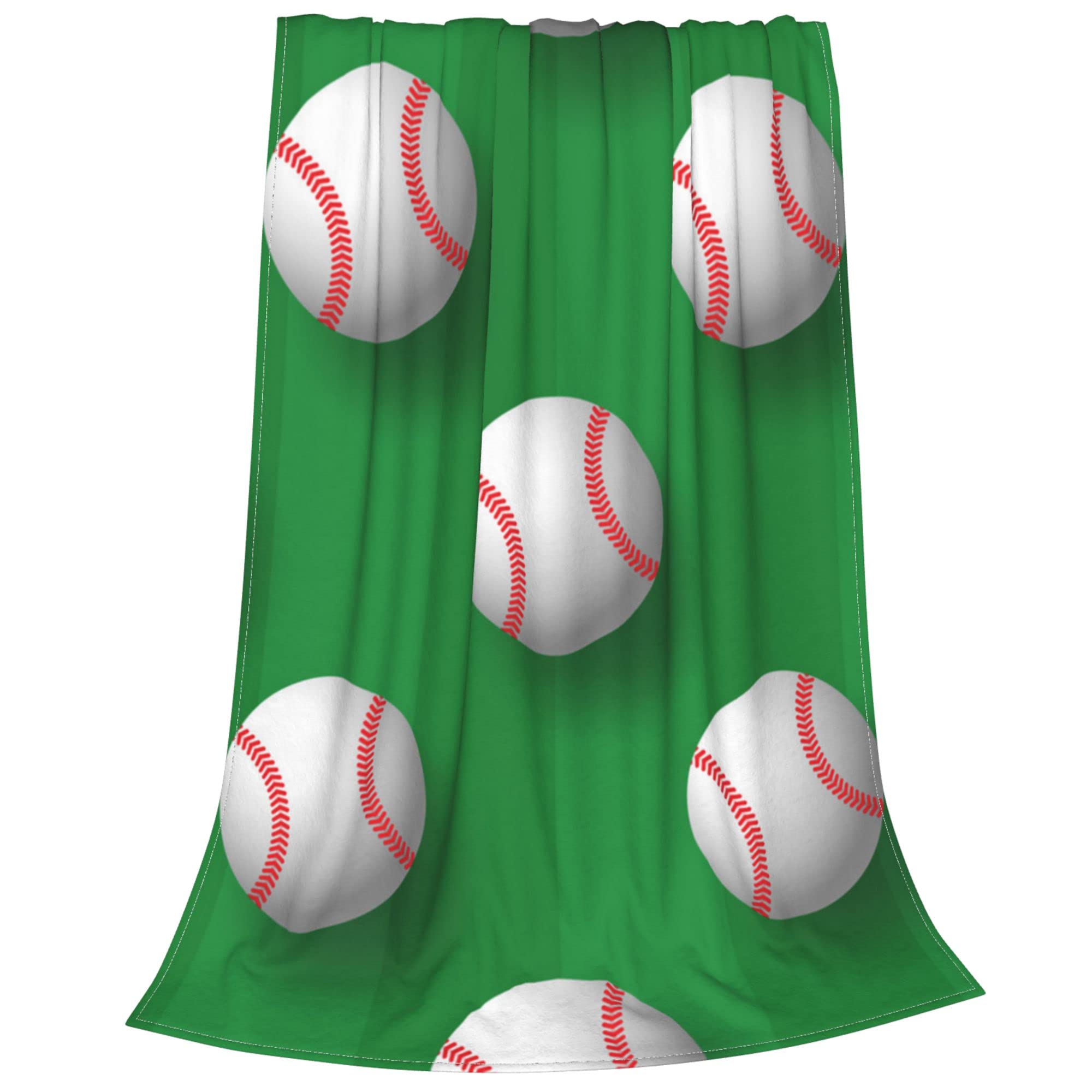 Soft Flannel Fleece Blanket - Queen & King Size Cozy Throw for Couch, Sofa & Bed | All-Season Plush Blanket in Softball Green | Perfect for Winter Warmth, Summer Comfort & Home Decor