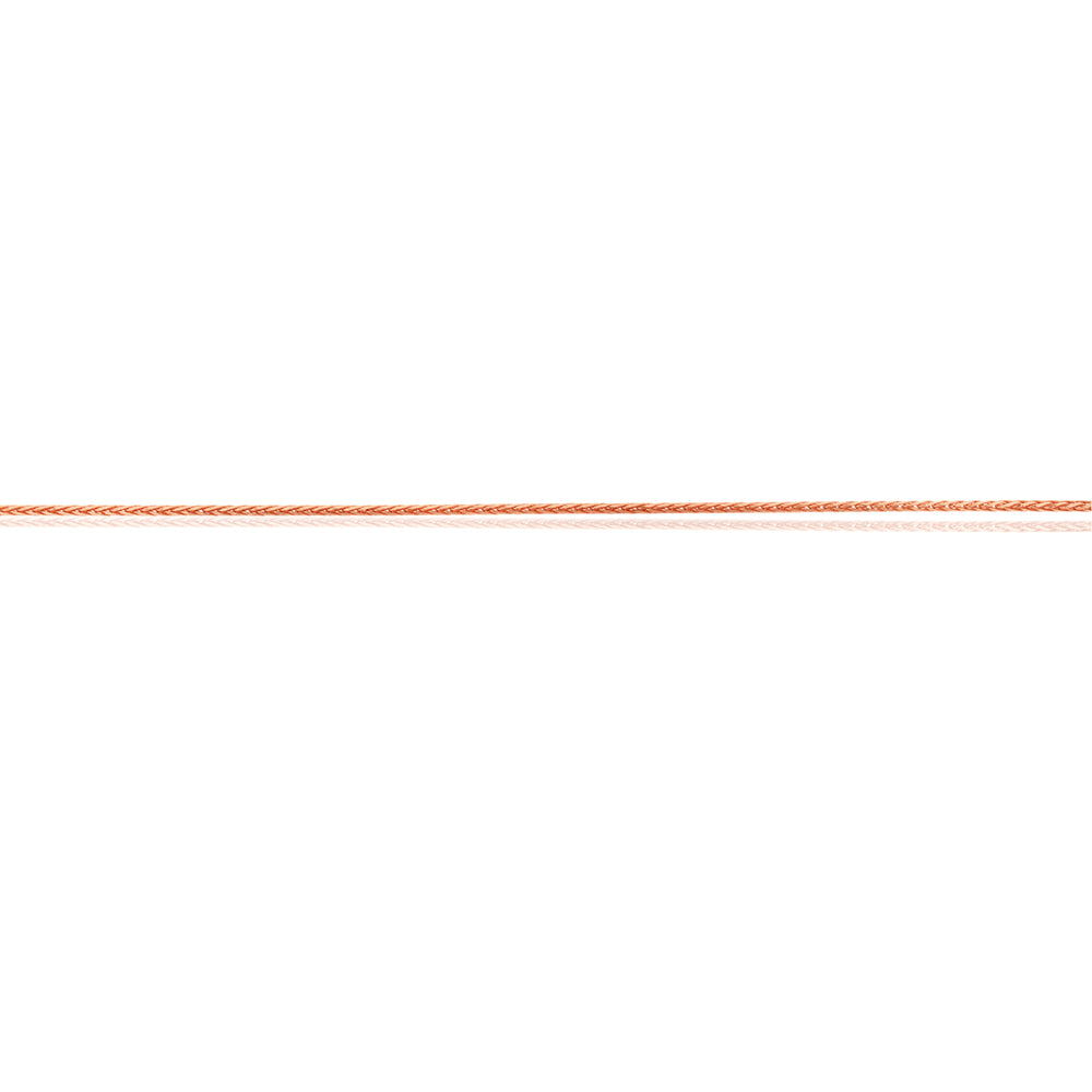 9ct Rose Gold Wheat Link Extender Chain 47cm 30 Gauge - Elegant Jewelry for Layering Necklaces & Bracelets