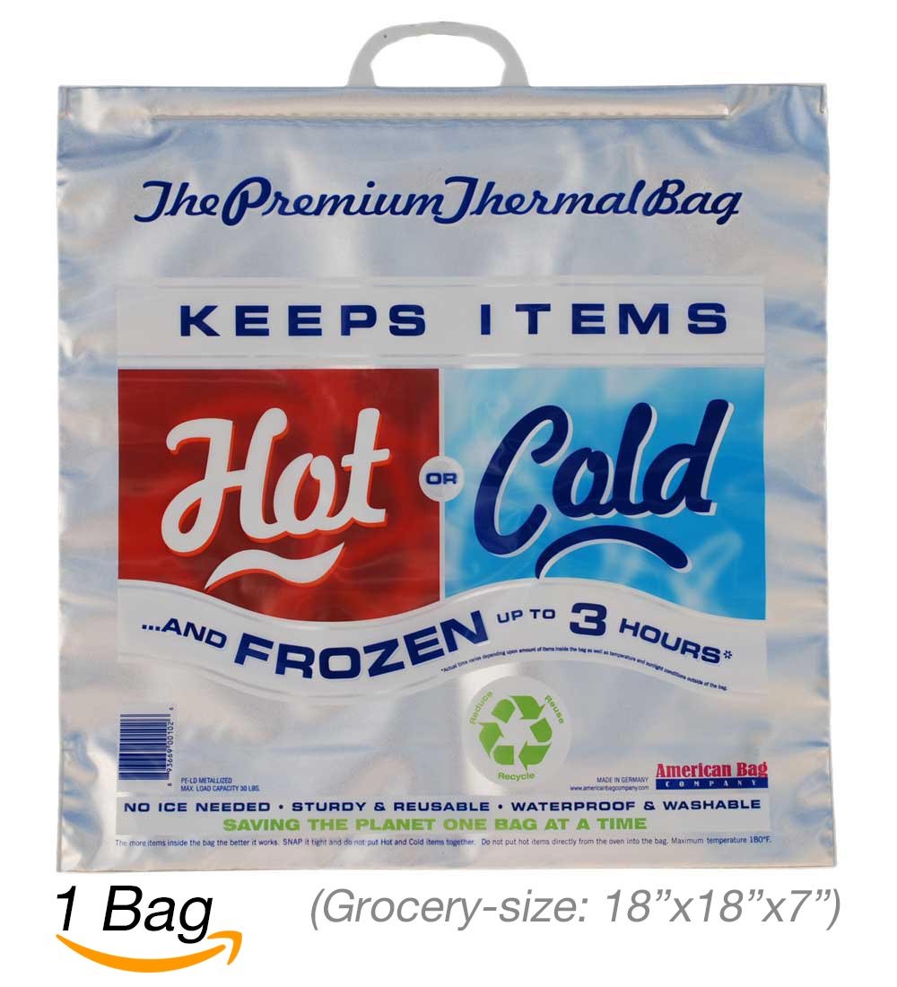 Premium Insulated Thermal Cooler Bag - Large Grocery Size, Leak-Proof, Durable for Picnics, Camping & Beach Trips (Red/Blue) - Keep Food & Drinks Cold for Hours