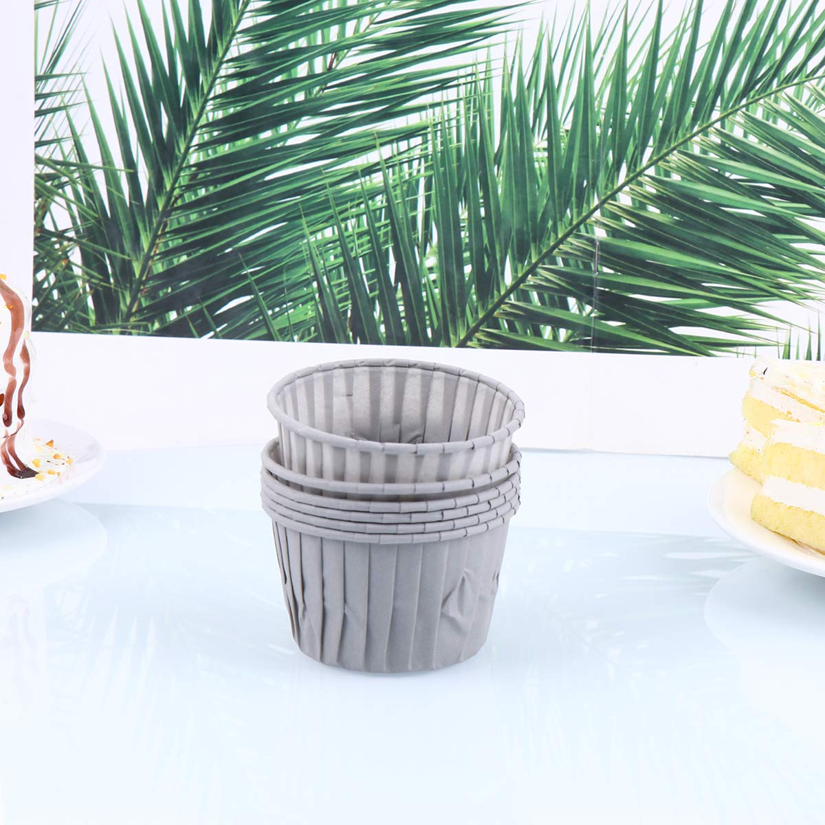 DOITOOL 50-Pack Foil Tulip Cupcake Liners - Premium Baking Cups for Muffins, Cupcakes & Mini Desserts - Perfect for Birthday Parties, Baking Supplies & Home Kitchen Use