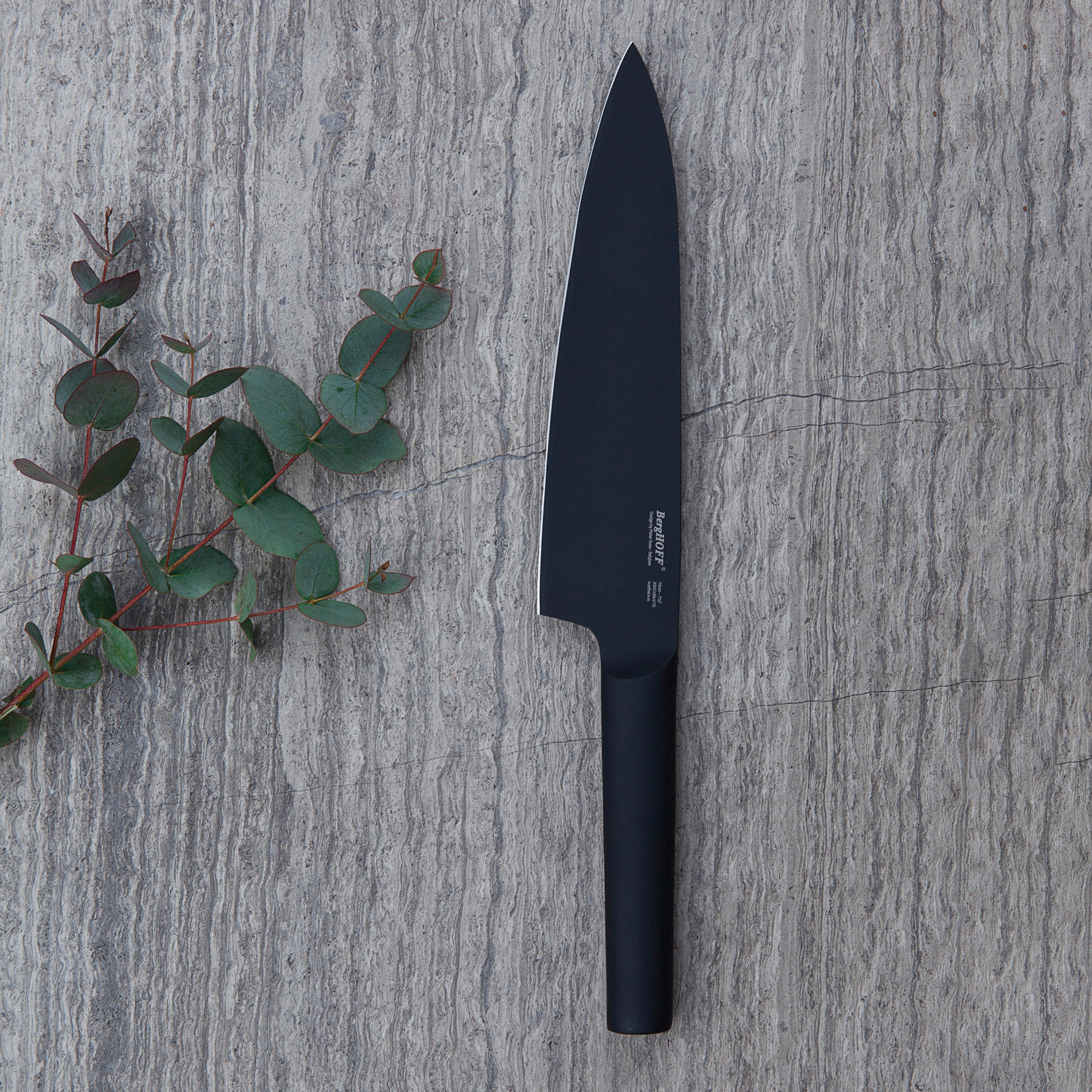 BergHOFF Ron 7.5-Inch Nonstick Chef's Knife - Professional Kitchen Knife with Ergonomic Handle for Precise Cutting - Perfect for Slicing, Dicing, and Chopping Vegetables, Fruits, and Meats