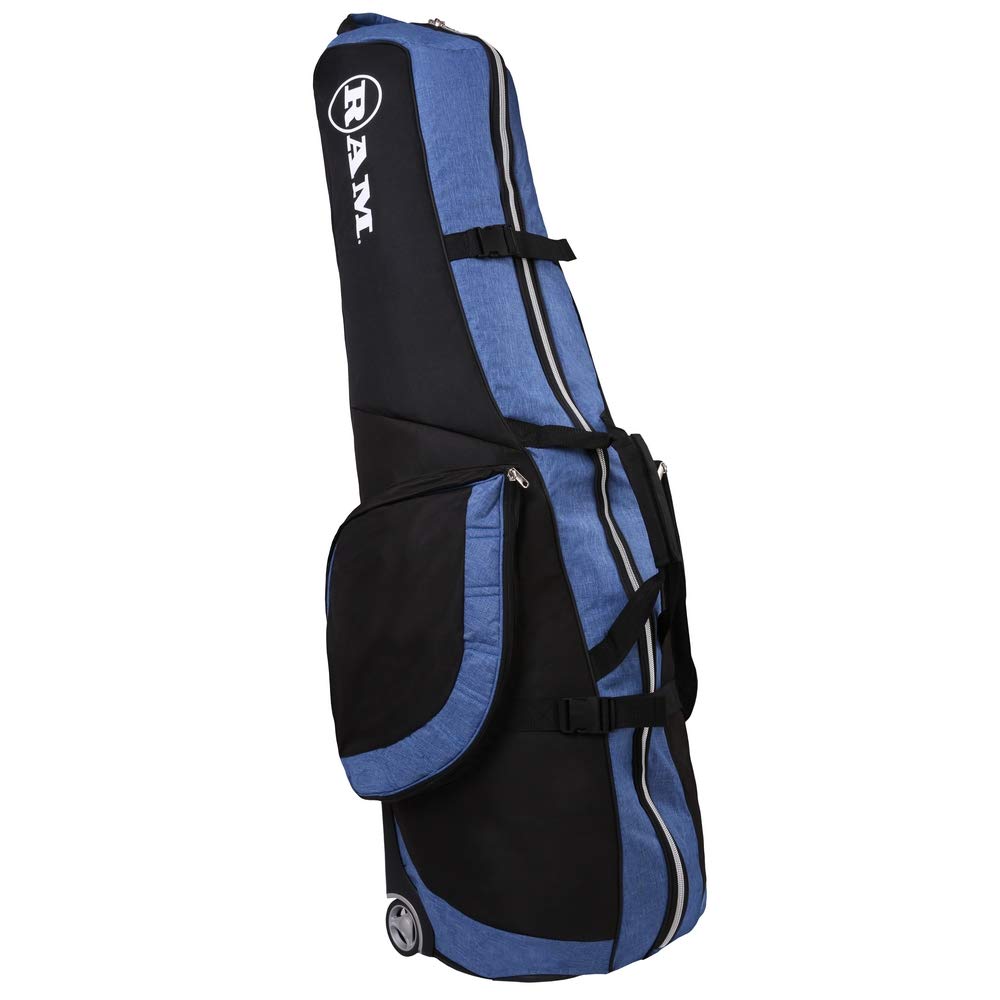 Ram FX Golf Travel Cover Deluxe Padded Wheeled Flight Bag - Premium Protection for Golf Clubs During Air Travel and Storage