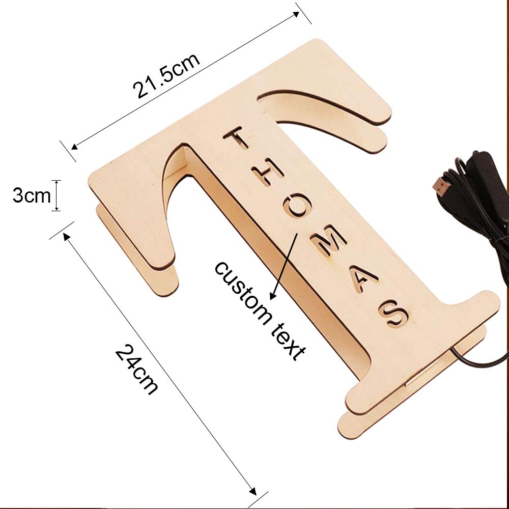 Custom LED Marquee Letter Lights - Personalized Wooden Wall Decor for Bedroom, Wedding & Gifts
