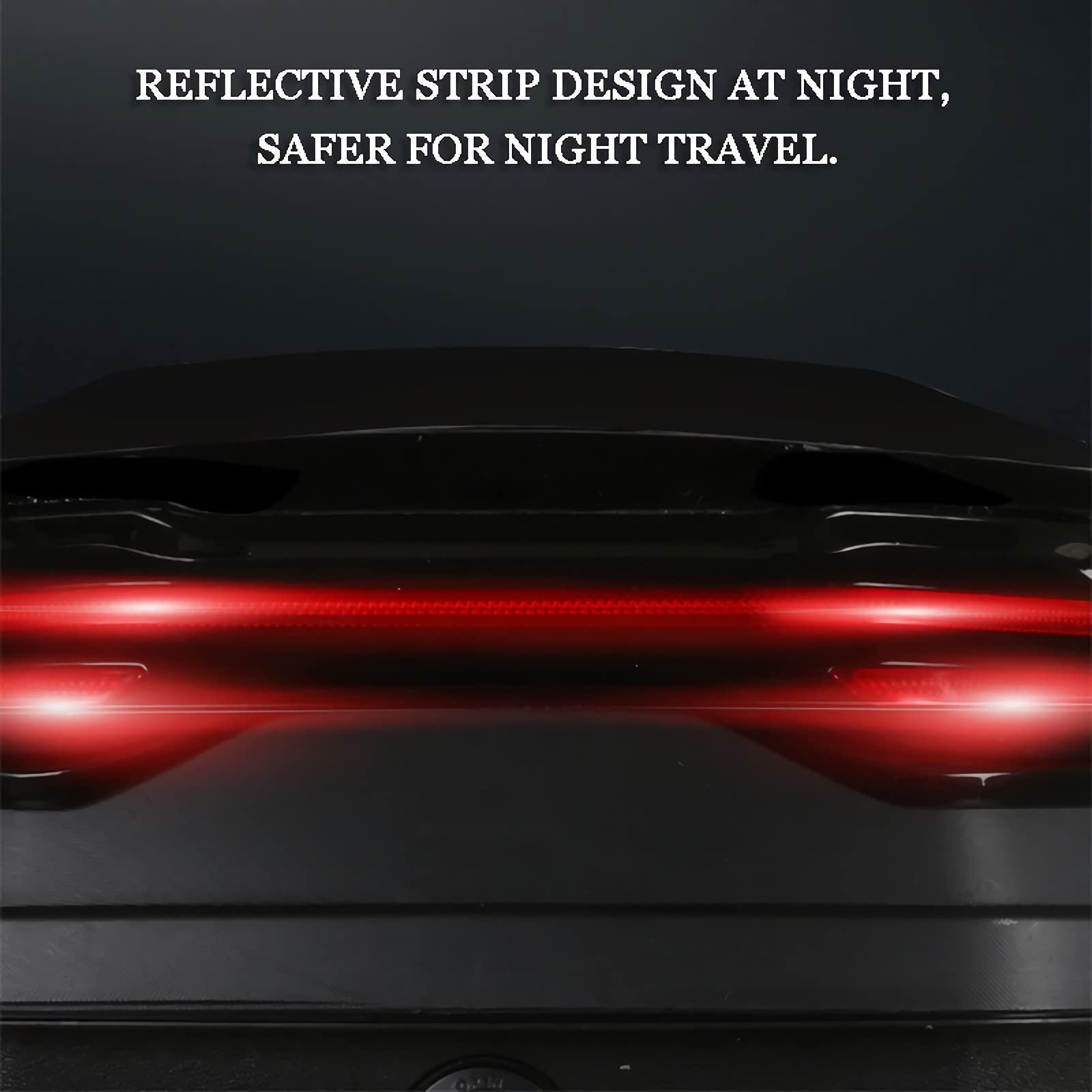 Universal Waterproof Motorcycle Trunk Top Box with LED Lights & Lock - 11x15x15 Inch Scooter Tail Storage Box for Moped, Backrest Support - Perfect for Commuting, Travel & Daily Storage