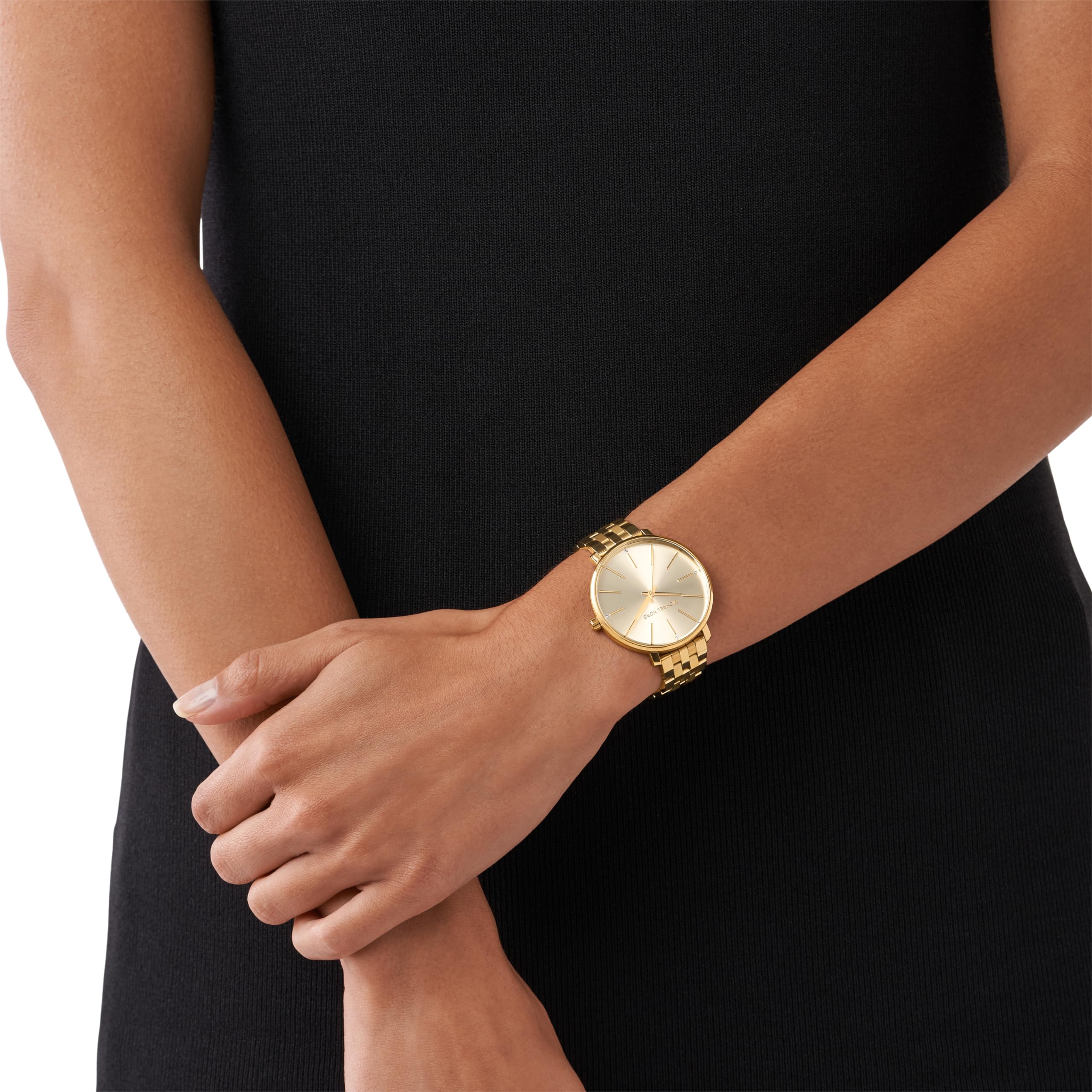 Michael Kors Pyper MK3898 Women's Watch - Gold-Tone Stainless Steel, Three-Hand Analog, Water Resistant | Perfect for Office, Date Night & Special Occasions