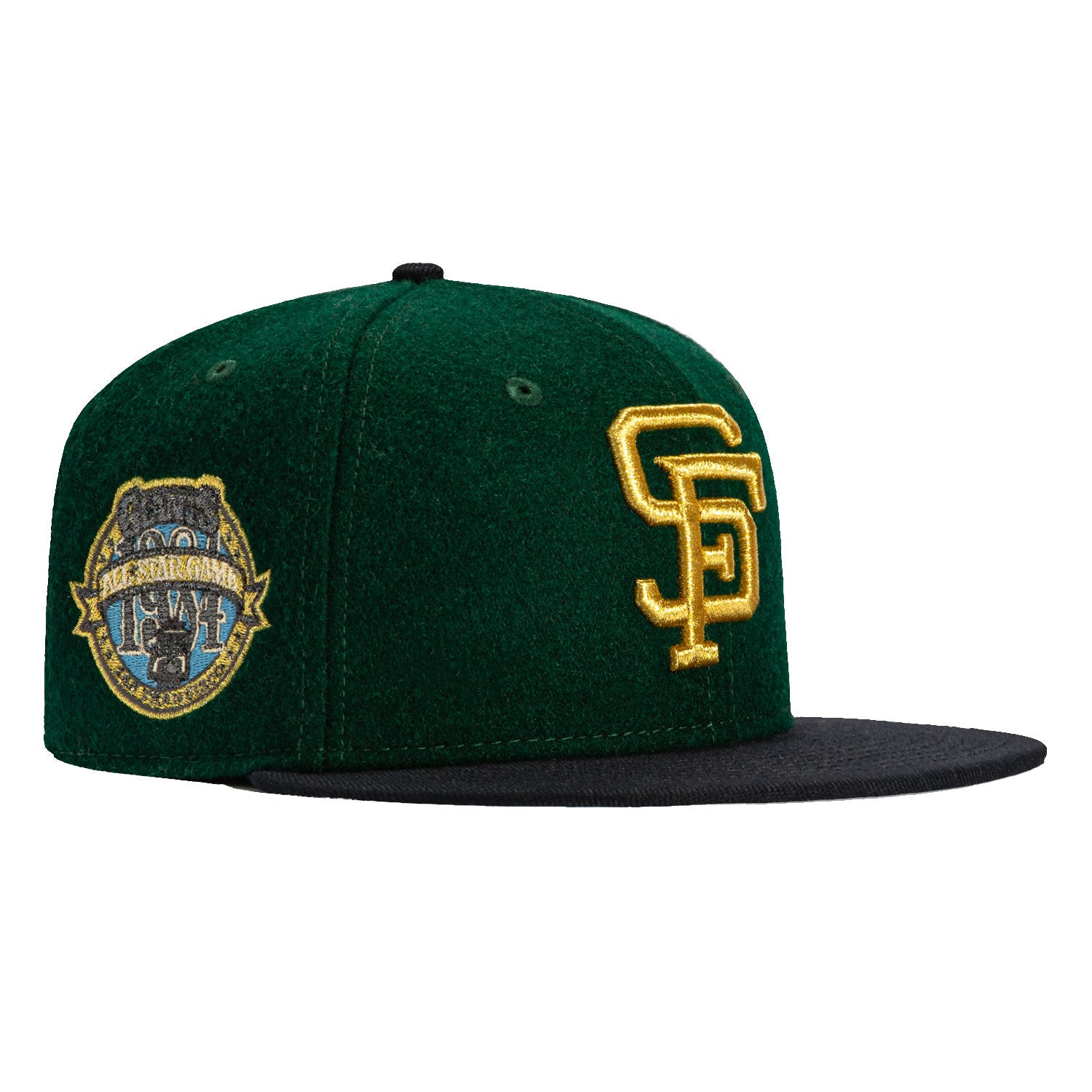 San Francisco Giants 1984 All Star Game Patch 59Fifty Fitted Hat by New Era - Green & Navy Baseball Cap for Men, Sports Fans & Collectors - Perfect for Games, Tailgating & Streetwear Fashion