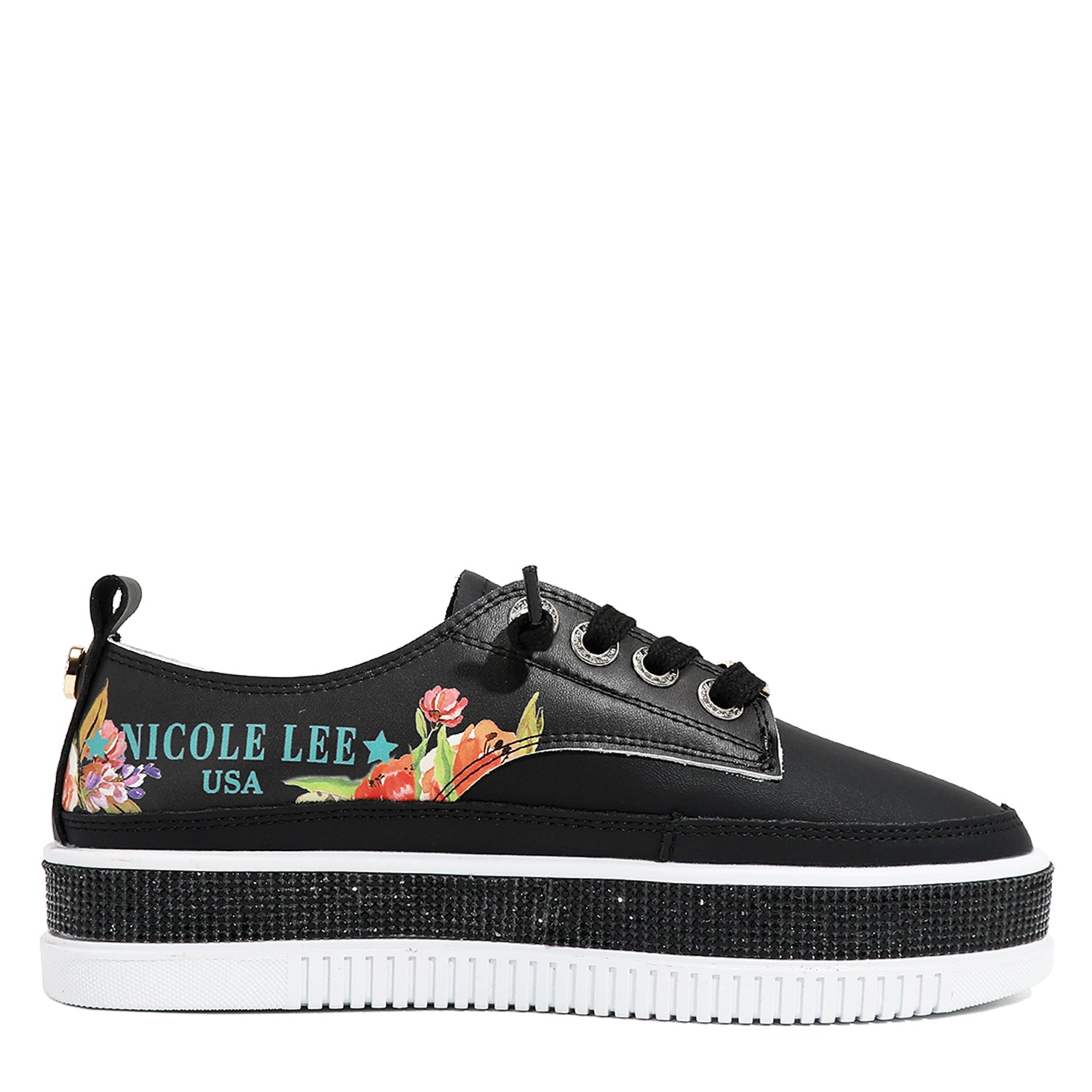 BLING Platform Leather Sneakers for Women - Fashion High Top Chunky Shoes for Casual Wear & Street Style