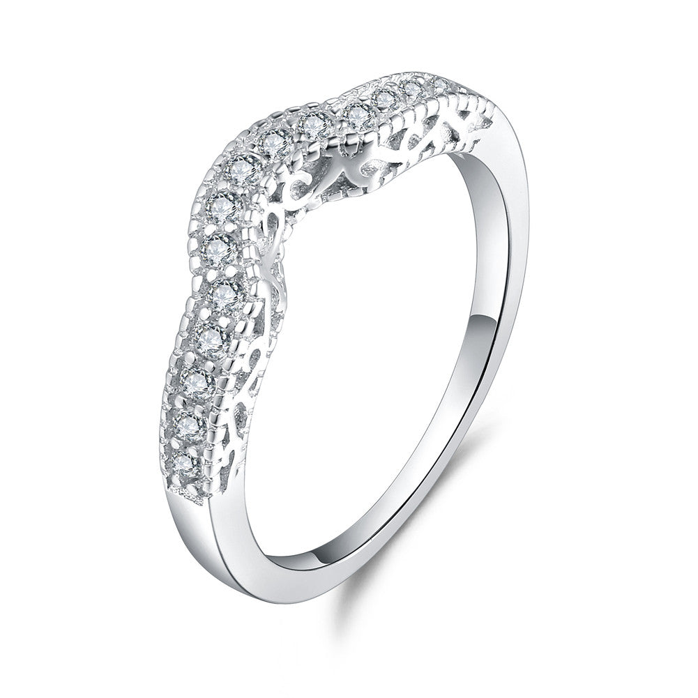 MABELLA 925 Sterling Silver Engagement & Wedding Ring Band for Women - Elegant Bridal Jewelry for Proposals, Anniversaries, and Special Occasions