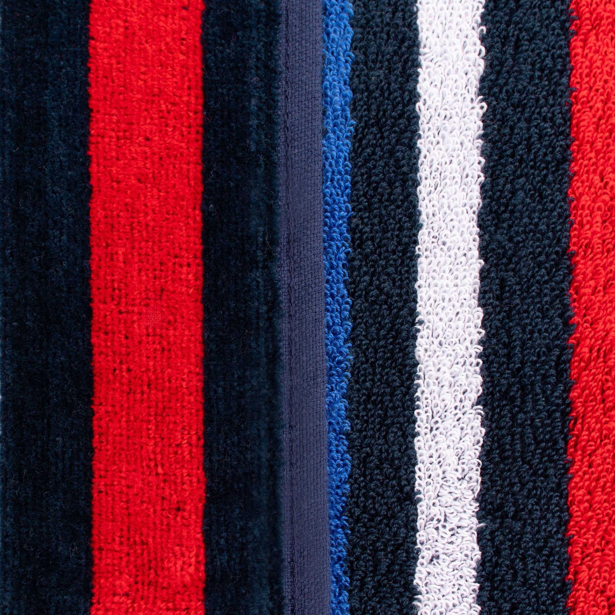 Nautical Stripe Cotton Oversized 4-Piece Beach Towel Set - Soft Absorbent Quick-Dry Bath Towels for Pool, Beach, Gym & Spa - Perfect for Summer Vacation, Swimming & Outdoor Activities