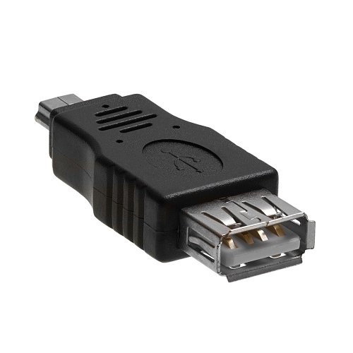 USB 2.0 A Female to Mini B 5-Pin Male