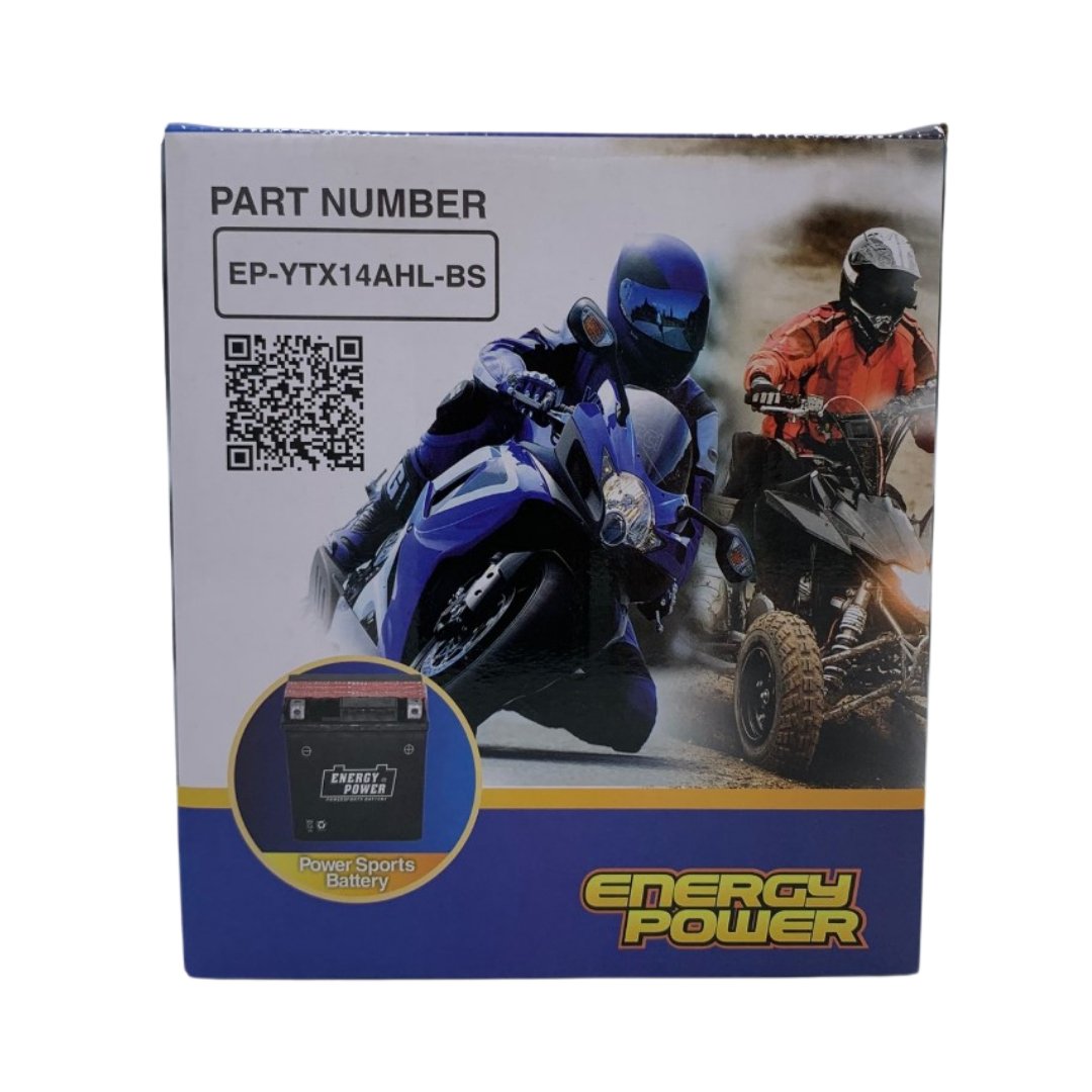 EP Motorcycle Battery YTX14AHL BS - High Performance Replacement for Yuasa Batteries | Perfect for Harley, Honda, Kawasaki & More Motorcycles