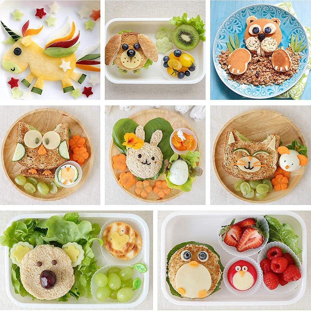 12-Piece Vegetable & Fruit Shape Cutters Set - Stainless Steel Mini Cookie Cutters for Kids, Bento Box Lunch, Cake Decorating - Fun Shapes for Healthy Snacks & Party Food Prep