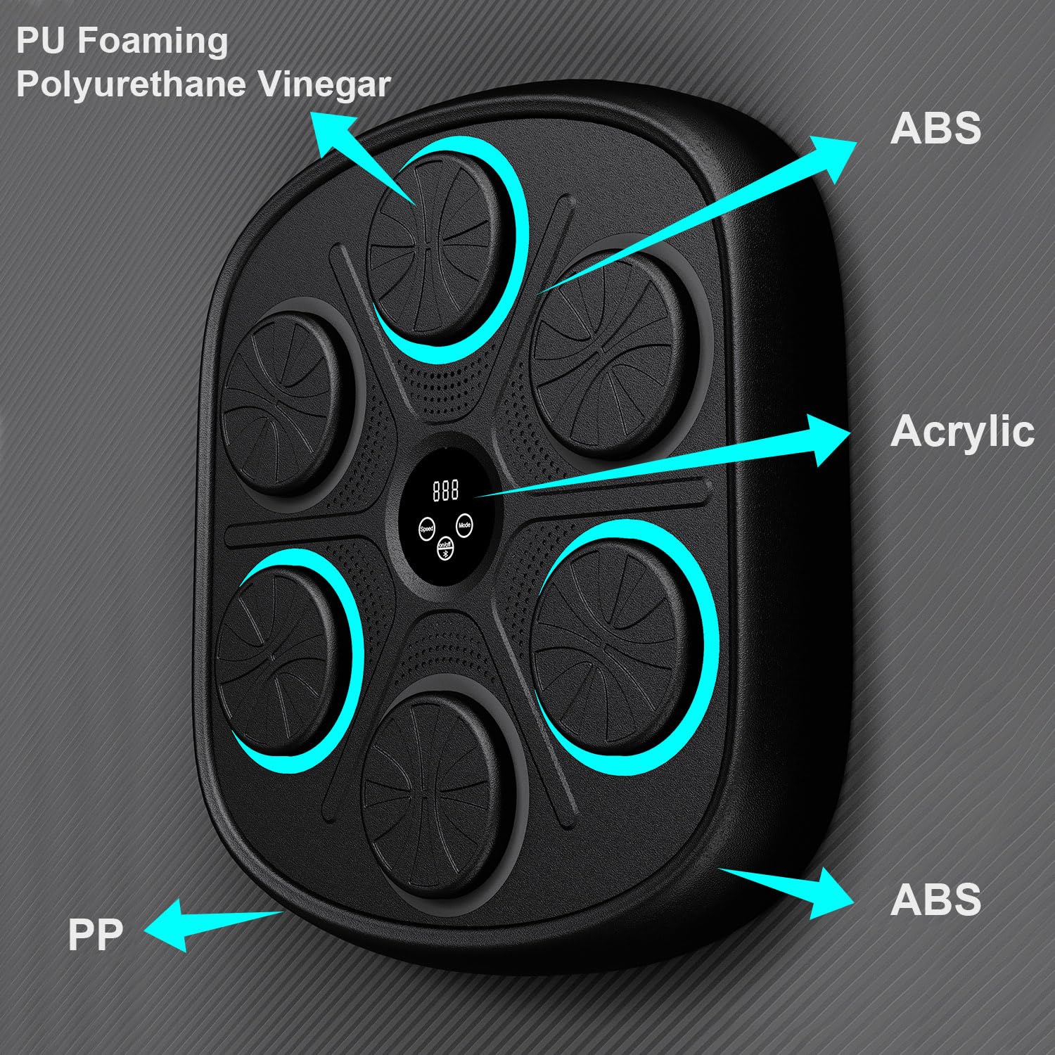 Smart Music Boxing Machine for Adults & Kids - Wall Mounted Punching Pad with Beat Sync for Home Gym & Fitness Training - Perfect for Boxing Workouts, Stress Relief & Fun Family Exercise