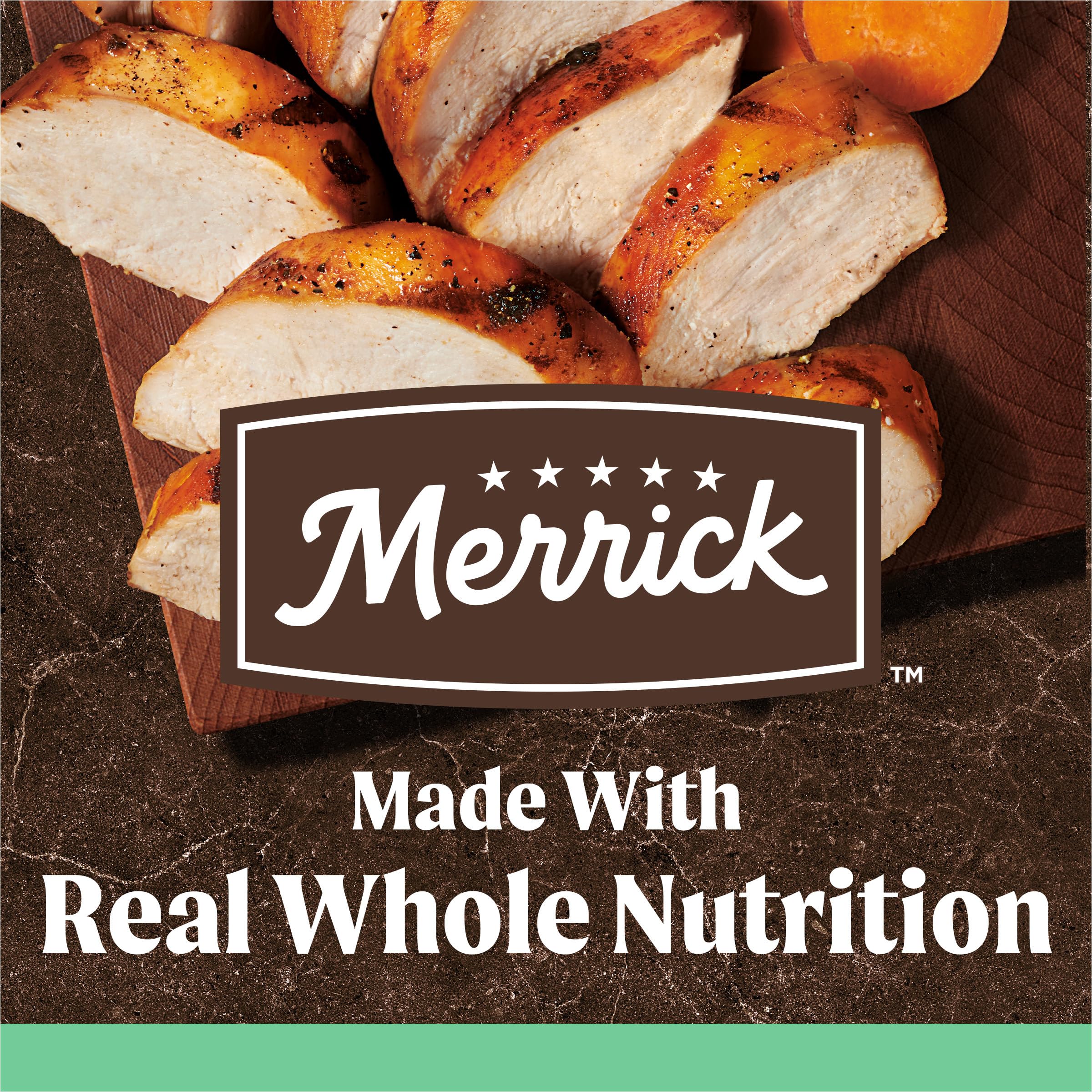 **Merrick Premium Grain-Free Dry Senior Dog Food - Wholesome Natural Kibble with Real Chicken & Sweet Potato - 22 lb Bag - Supports Joint Health & Digestion for Aging Dogs**