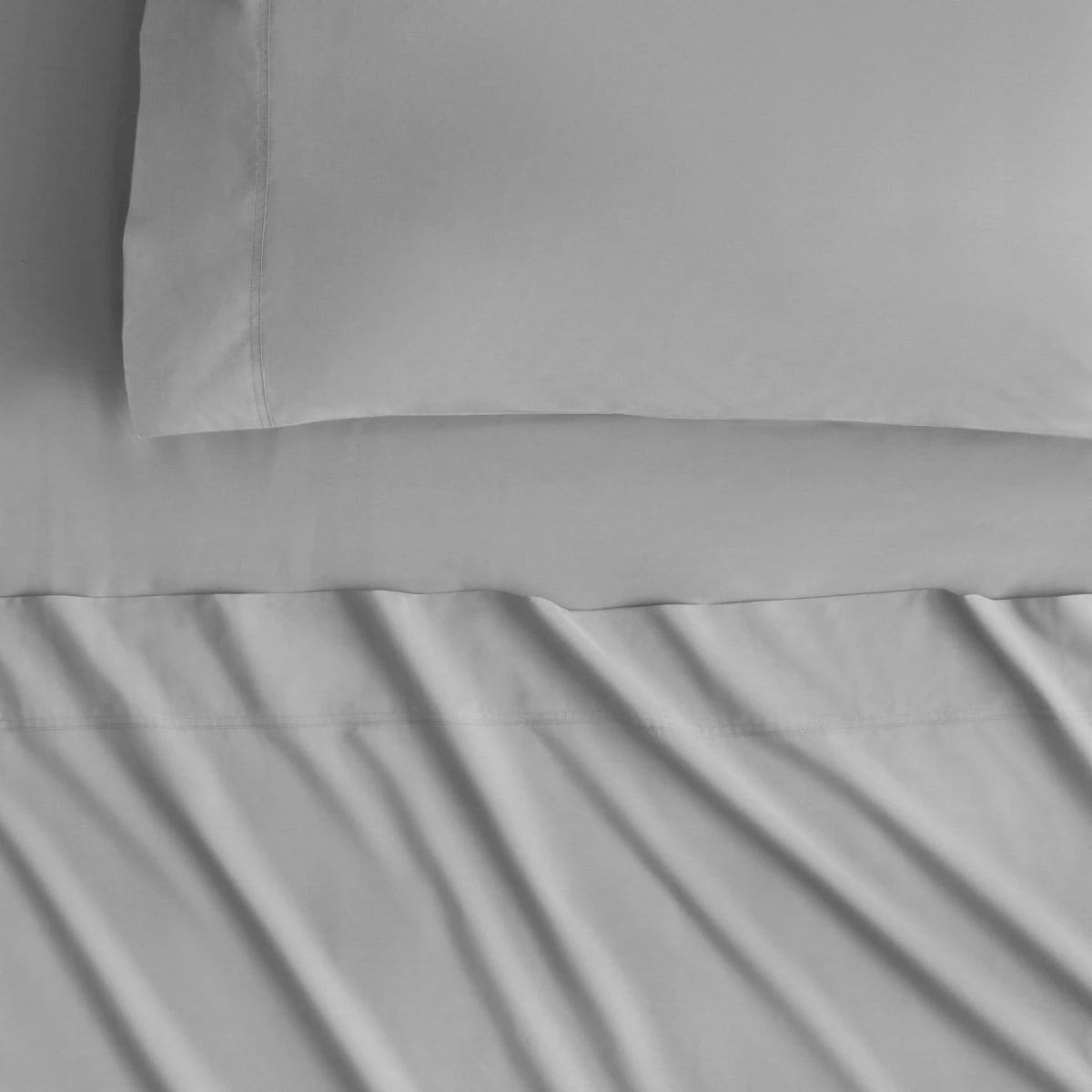 Byren Percale Sheet Set - Premium 100% Cotton Bed Sheets in Lunar Grey by Sheridan | Soft & Breathable for All-Season Comfort - Perfect for Master Bedroom, Guest Room & Luxury Hotels